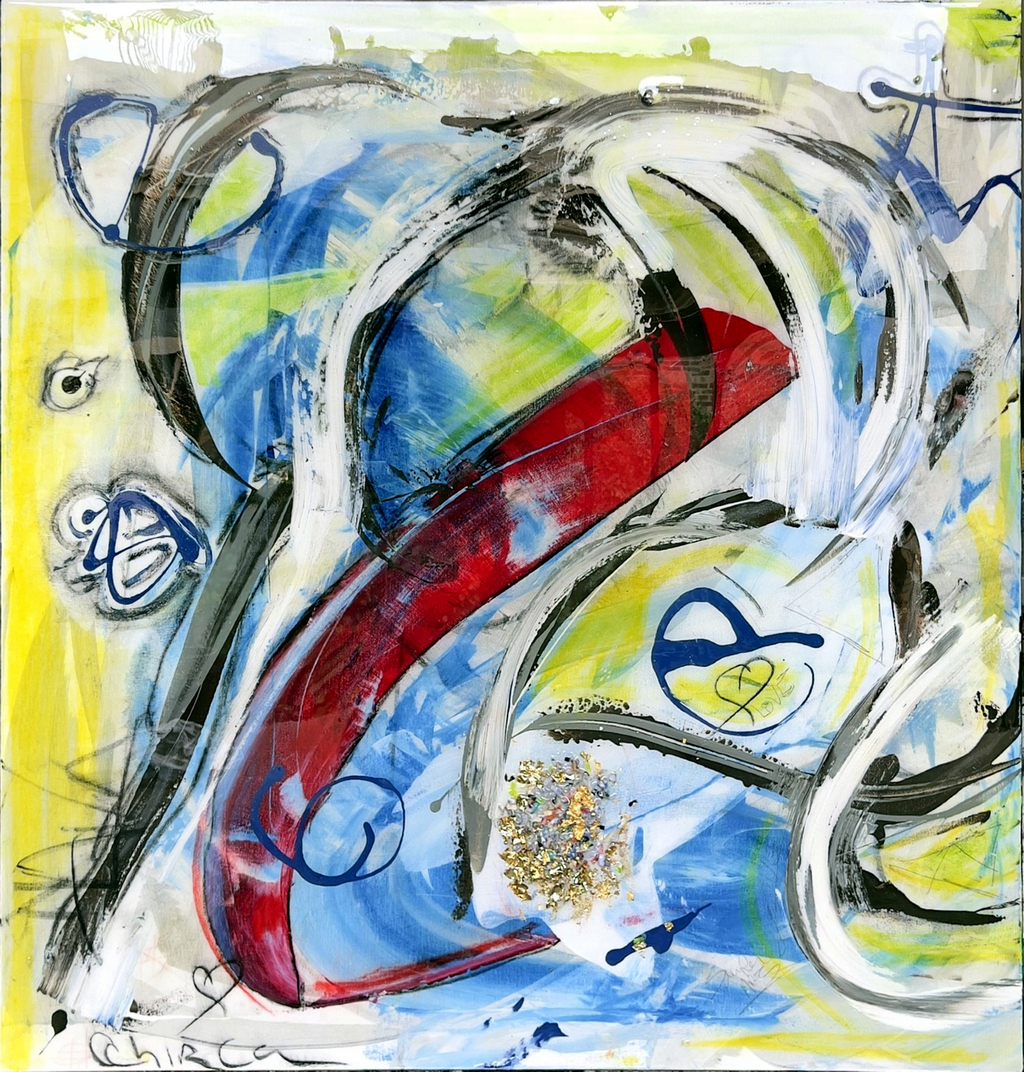 FREEDOM Abstract Expressionist Diptych Acrylic Painting (2023)