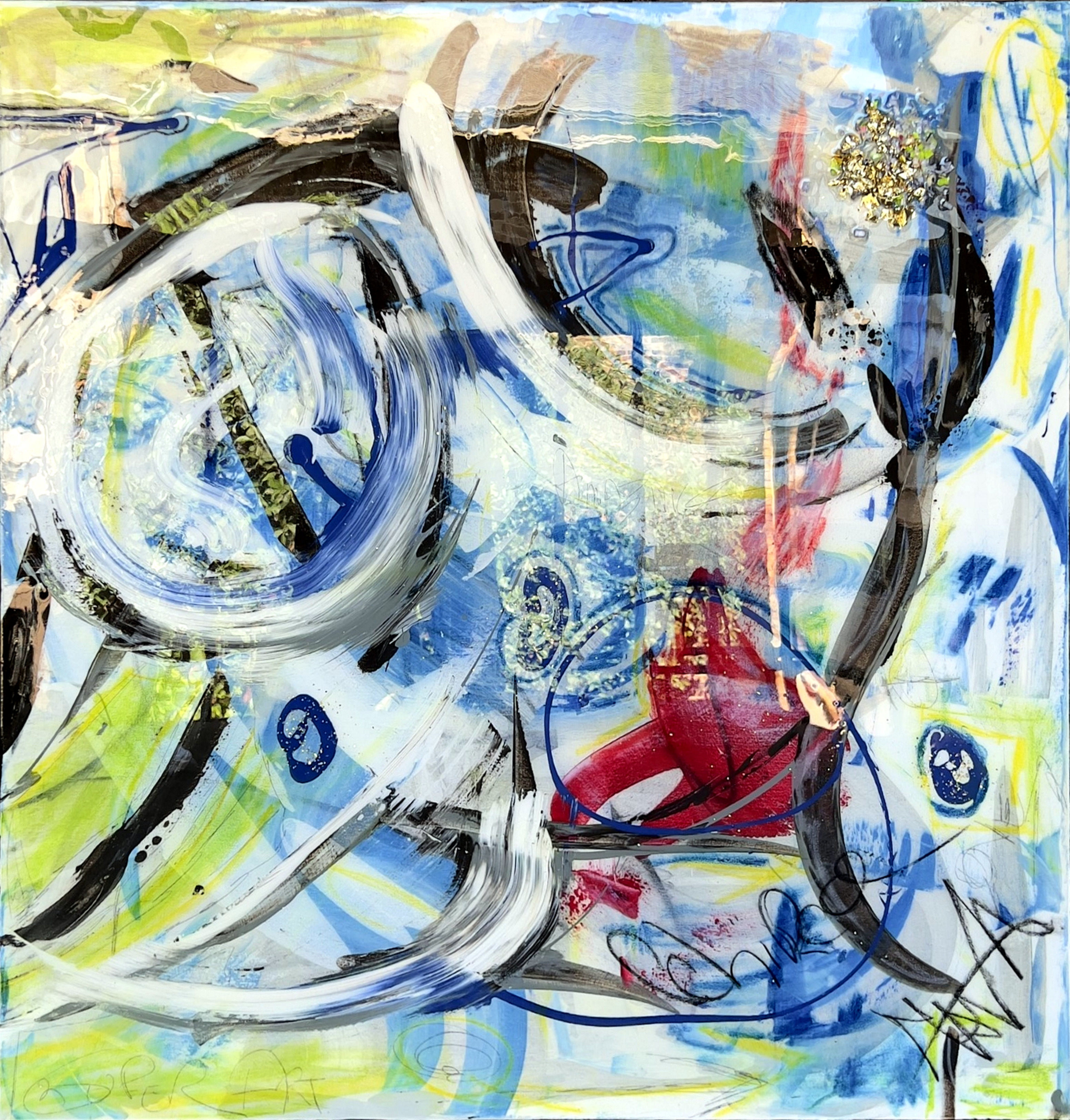 FREEDOM Abstract Expressionist Diptych Acrylic Painting (2023)