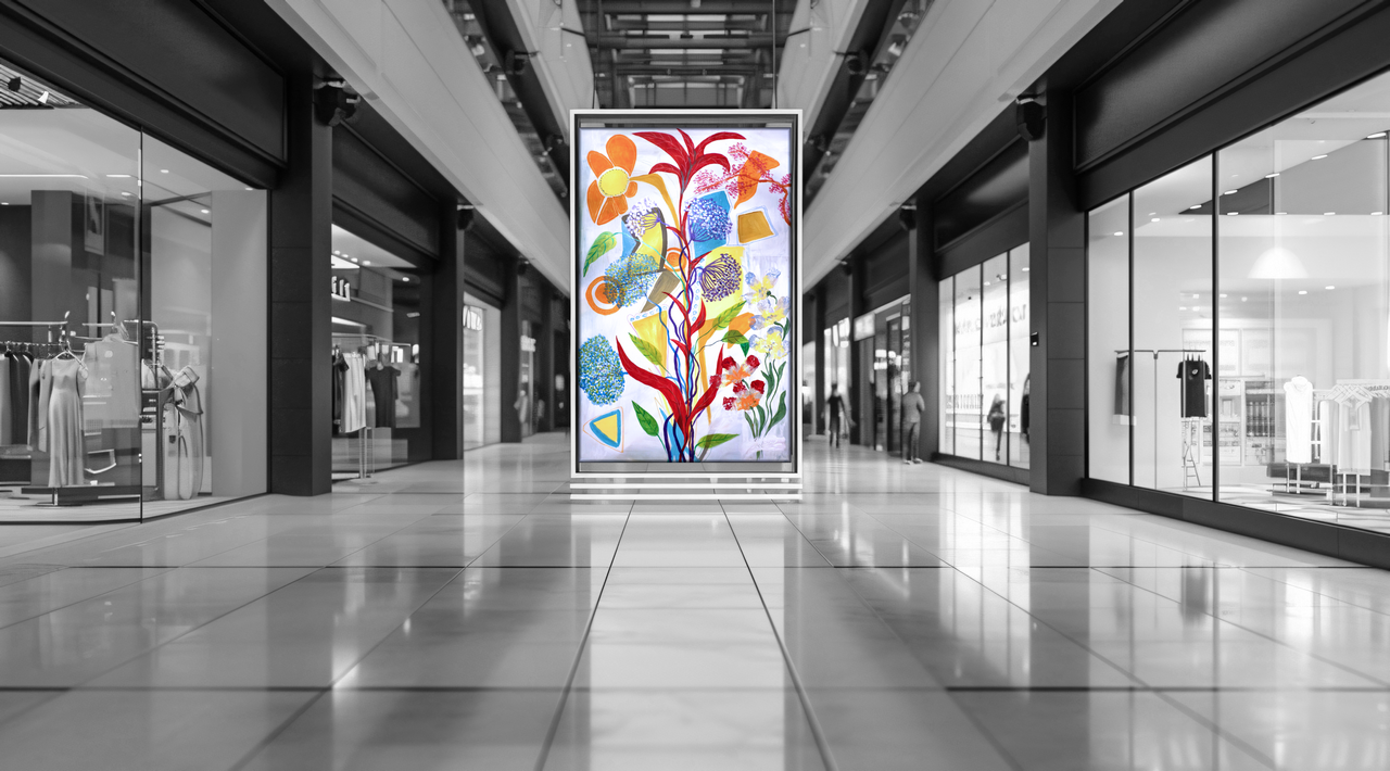 "LEGO 1.0"- Colorful Abstract Floral Acrylic Painting (2025)