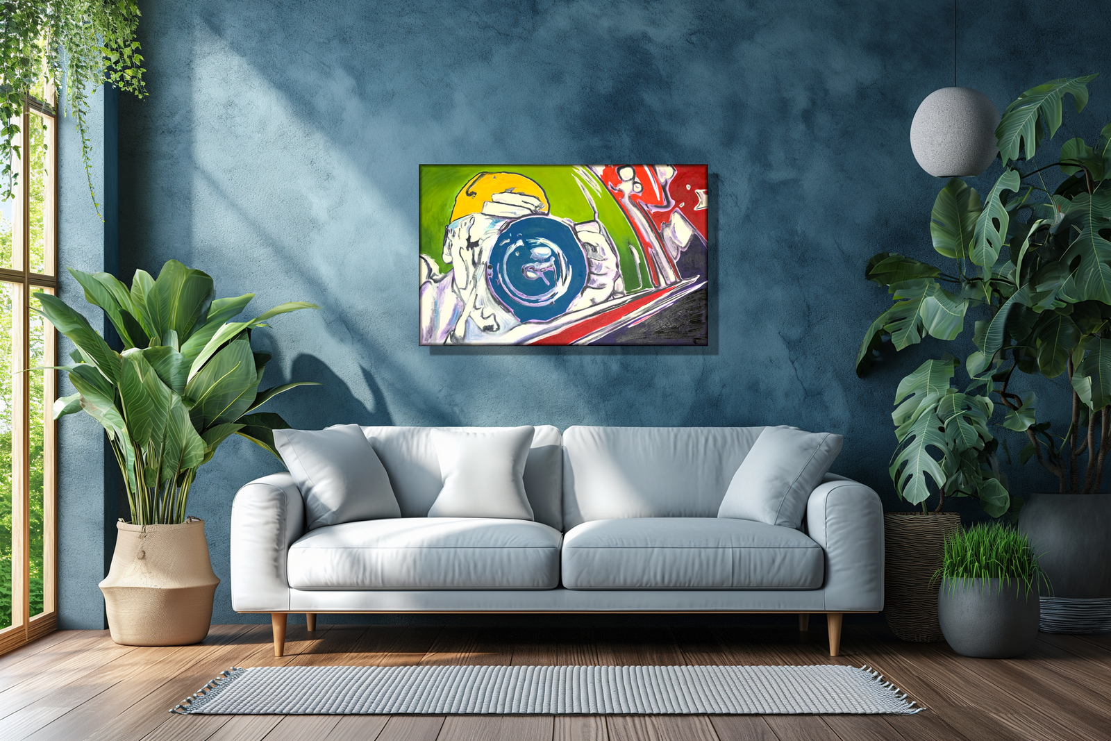 Colorful Abstract Photographer Painting Mix Medium (2015)