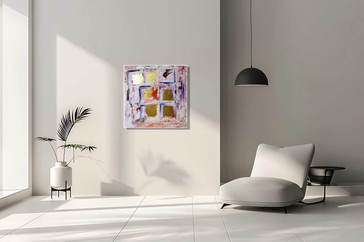 Abstract Gold Leaf Oil Painting (2018)