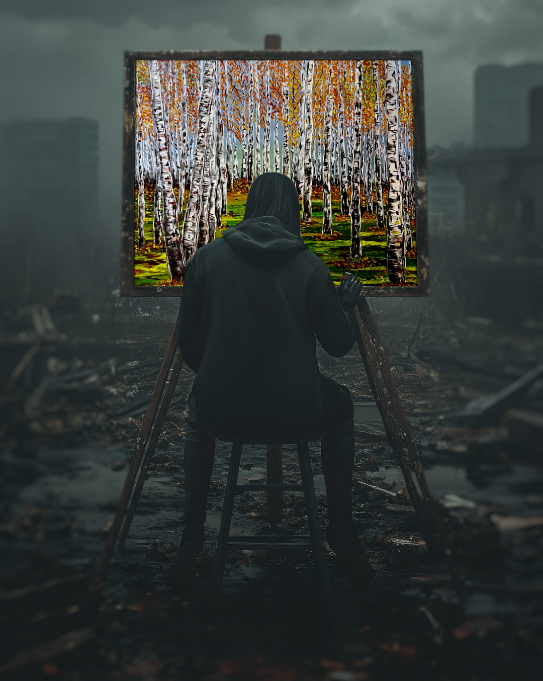 Birch Forest Landscape Oil Painting (2024)