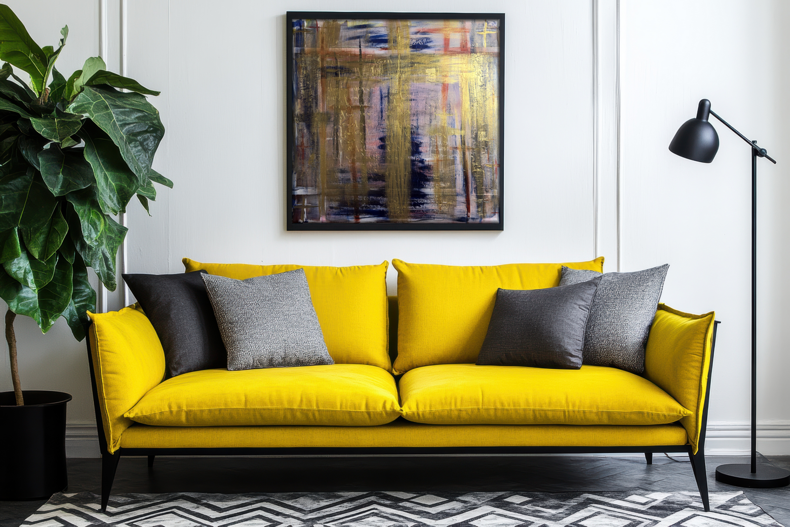 GENESIS acrylic Gold Brushstroke Painting 2025
