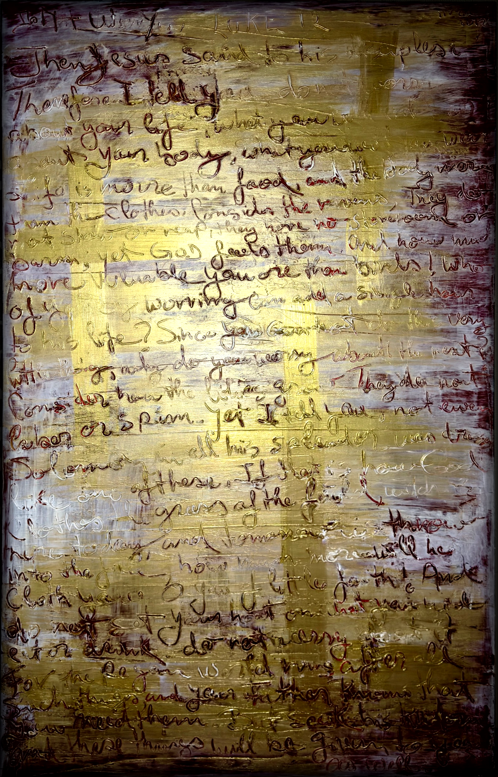 Abstract Handwritten MIX MEDIUM (LUKE 12.22)(2012)