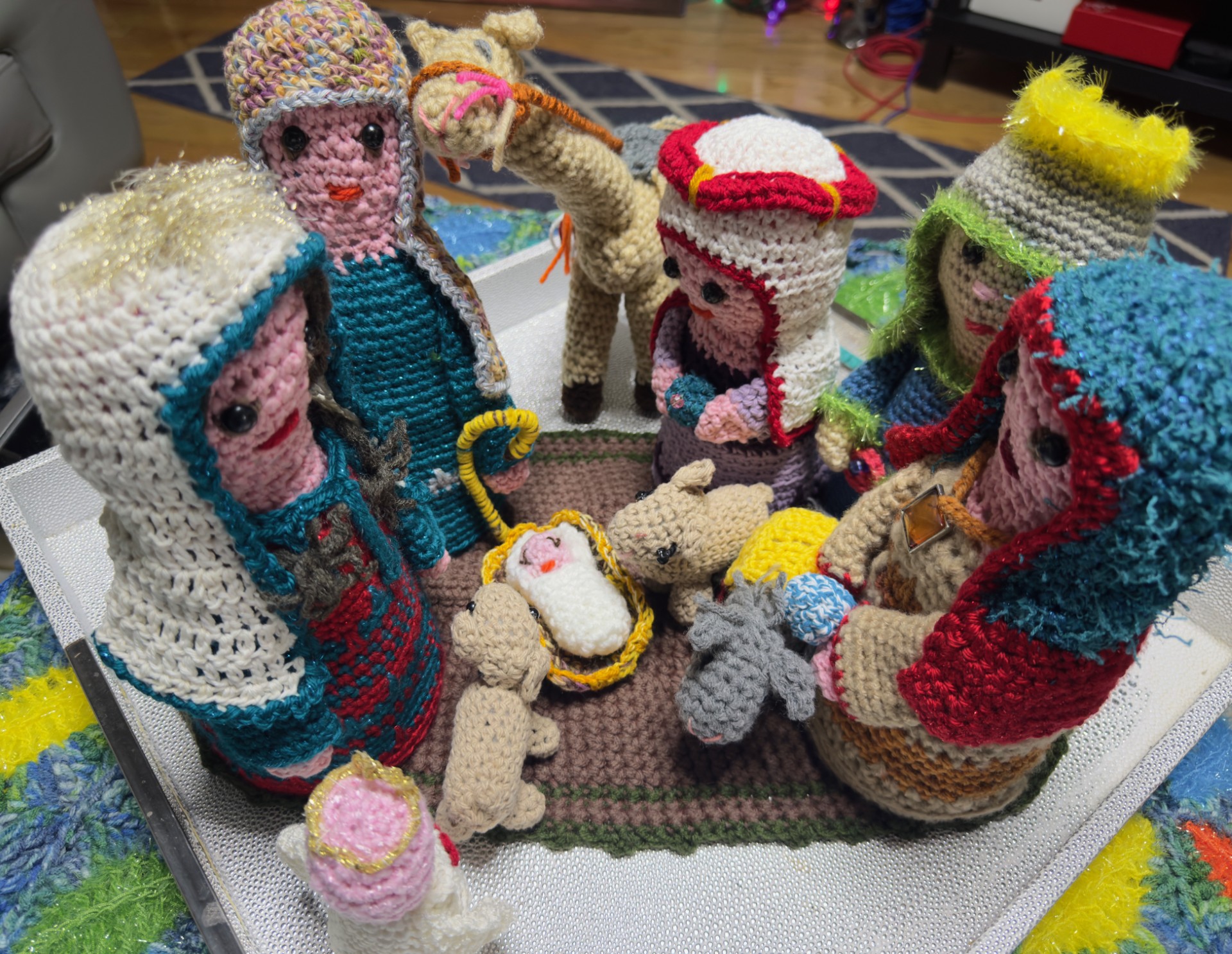 Handmade Crochet Nativity Set