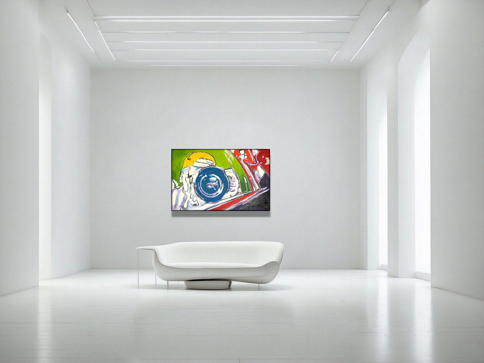 Colorful Abstract Photographer Painting Mix Medium (2015)