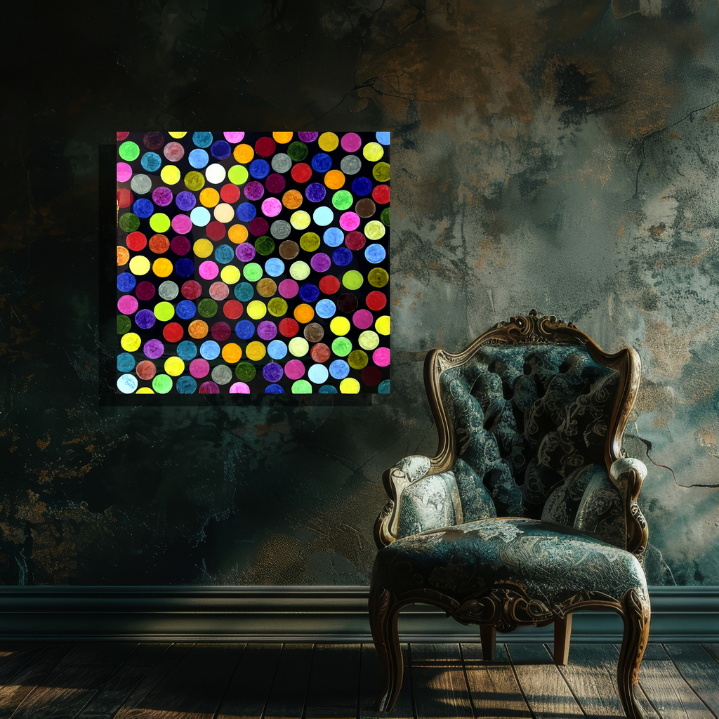 Colorful Polka Dot Wall Art (2024)