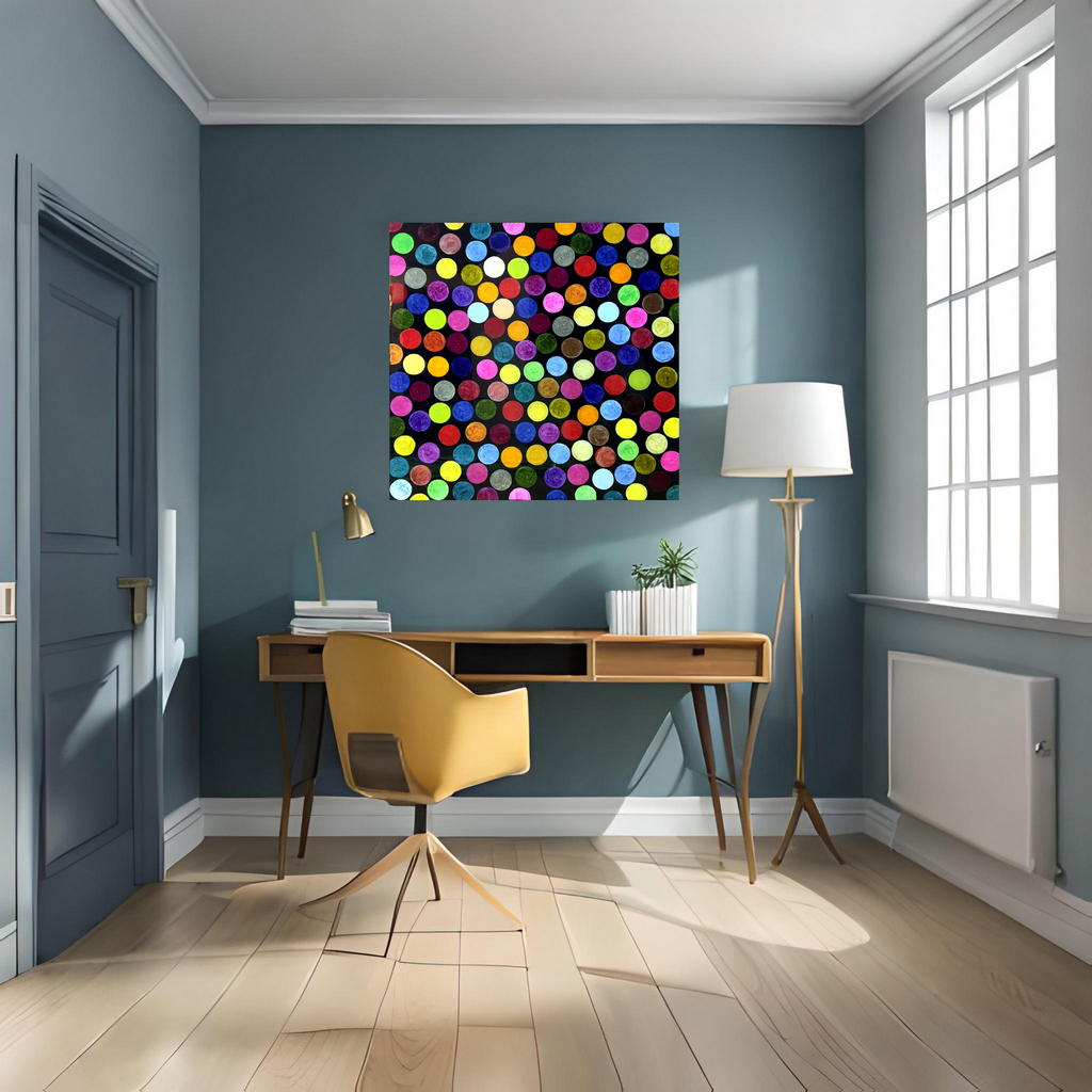 Colorful Polka Dot Wall Art (2024)