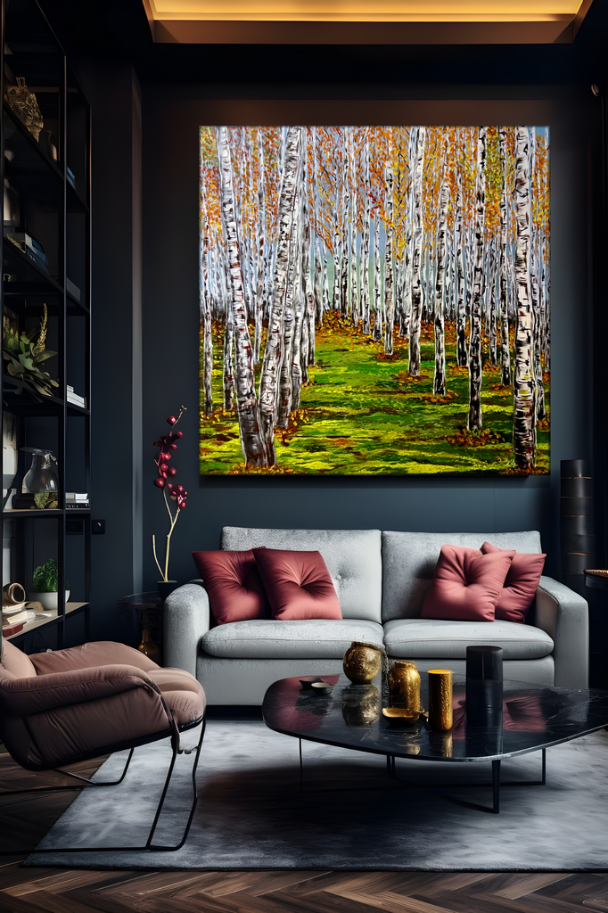 Birch Forest Landscape Oil Painting (2024)