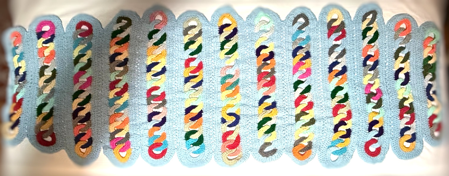 Handcrafted Colorful Embroidered Table Runner ( 21 x 56 )