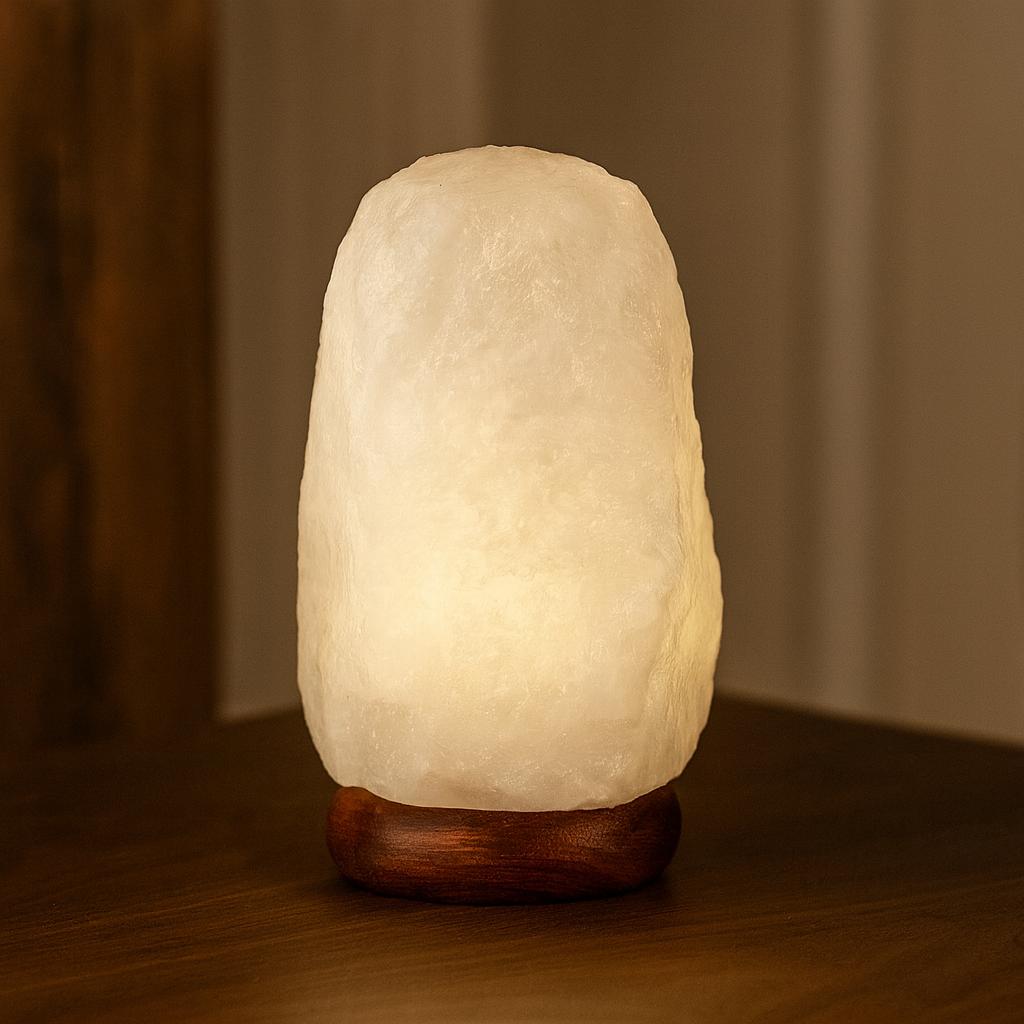 White Natural Salt Lamp