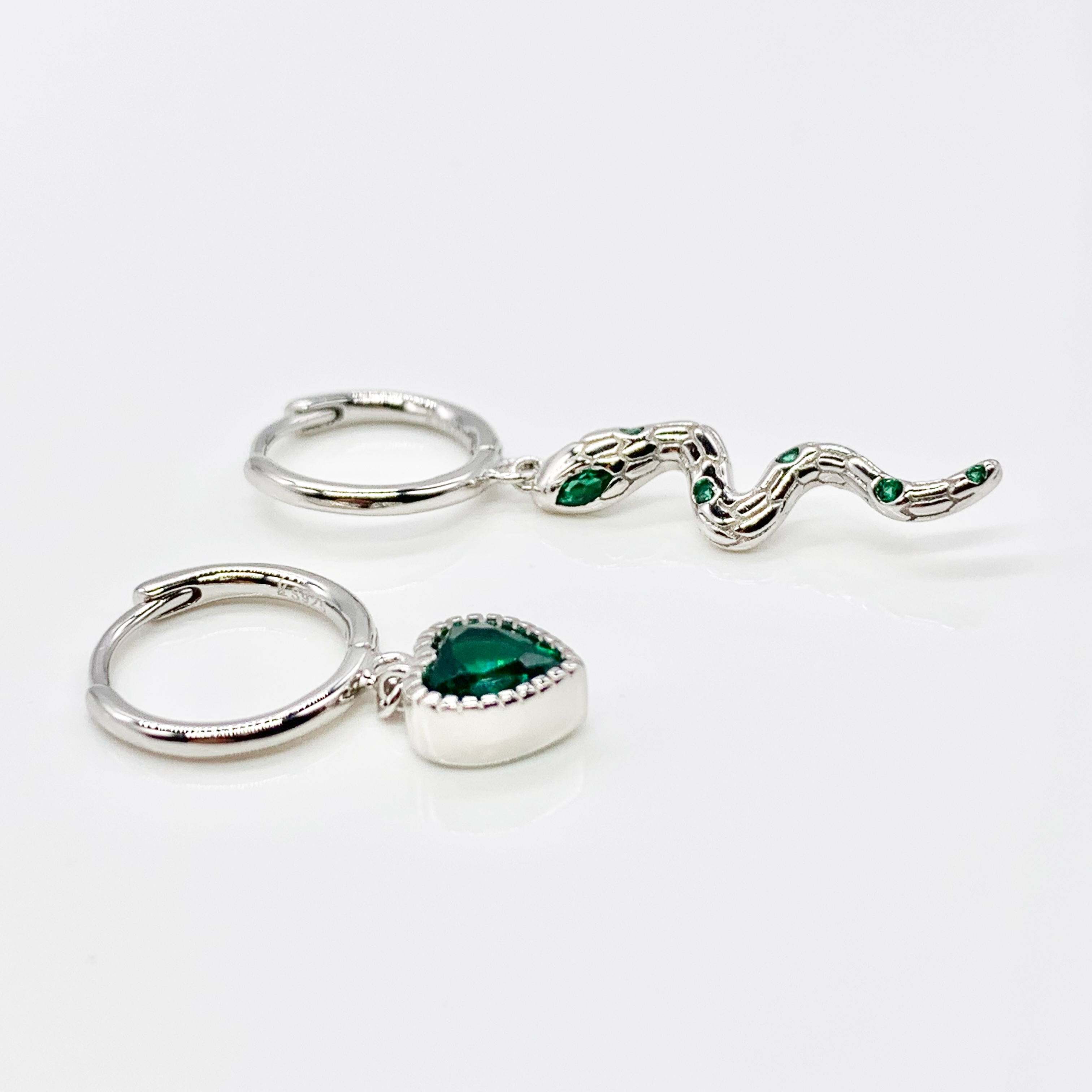 Snake Lovers Earrings- Premium Real S925 Sterling Silver 