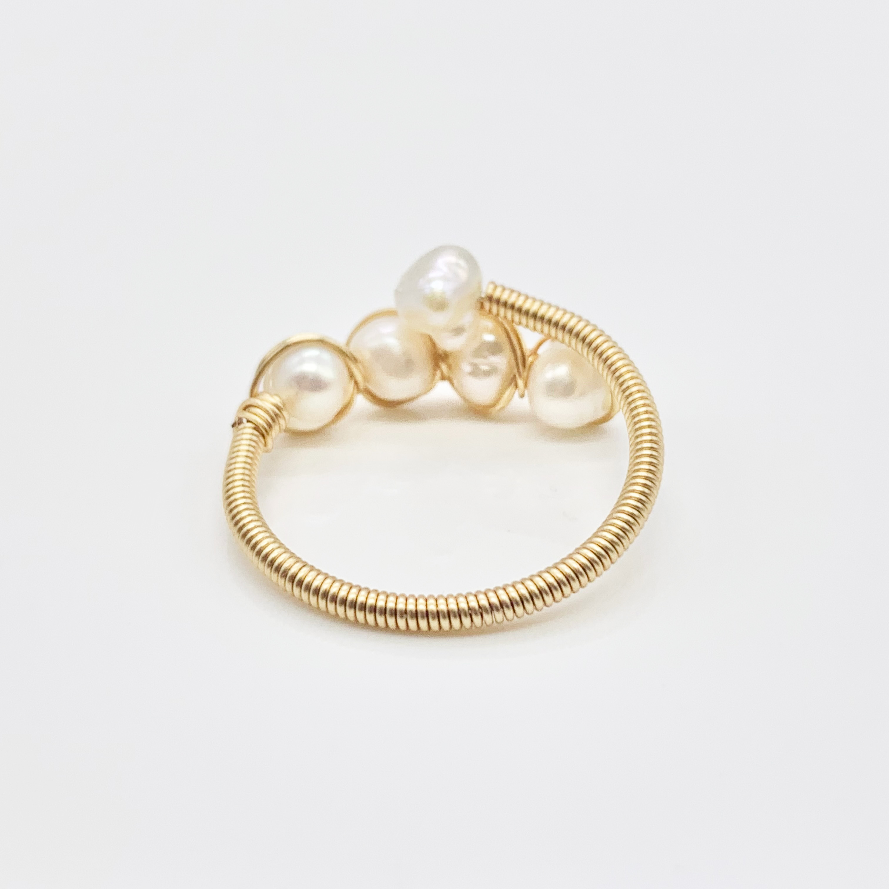 Dainty Handmade Pearls Beaded Ring