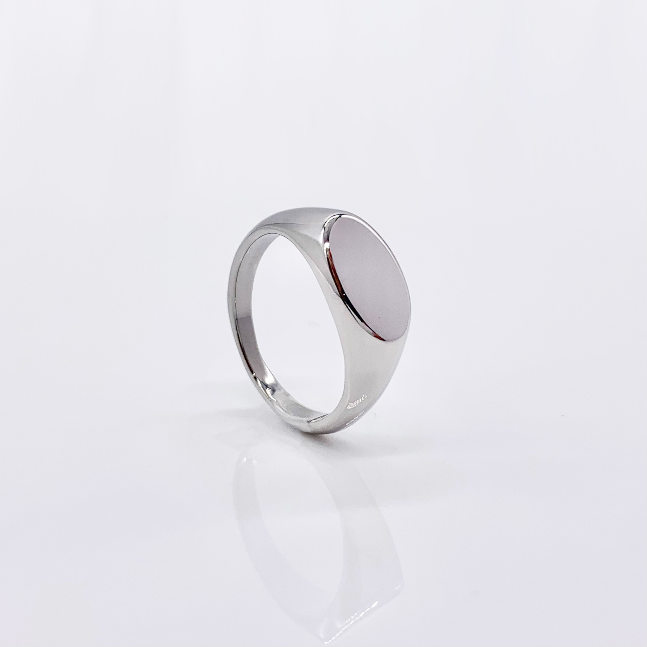 Oval classic Stainless Steel signet Gold/Silver Pinky Ring