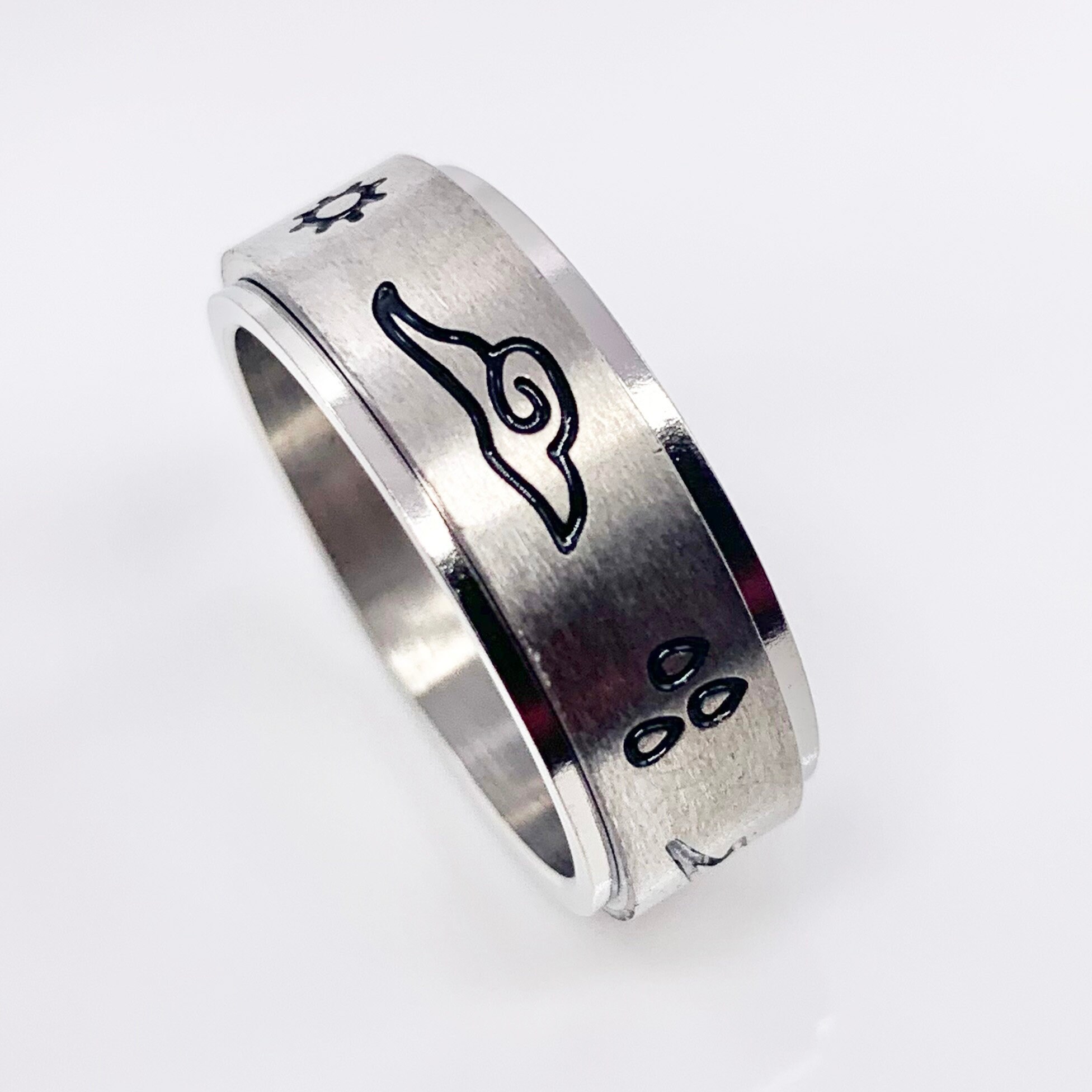 Lightening Rain, snow, clouds and sun Spinner Ring