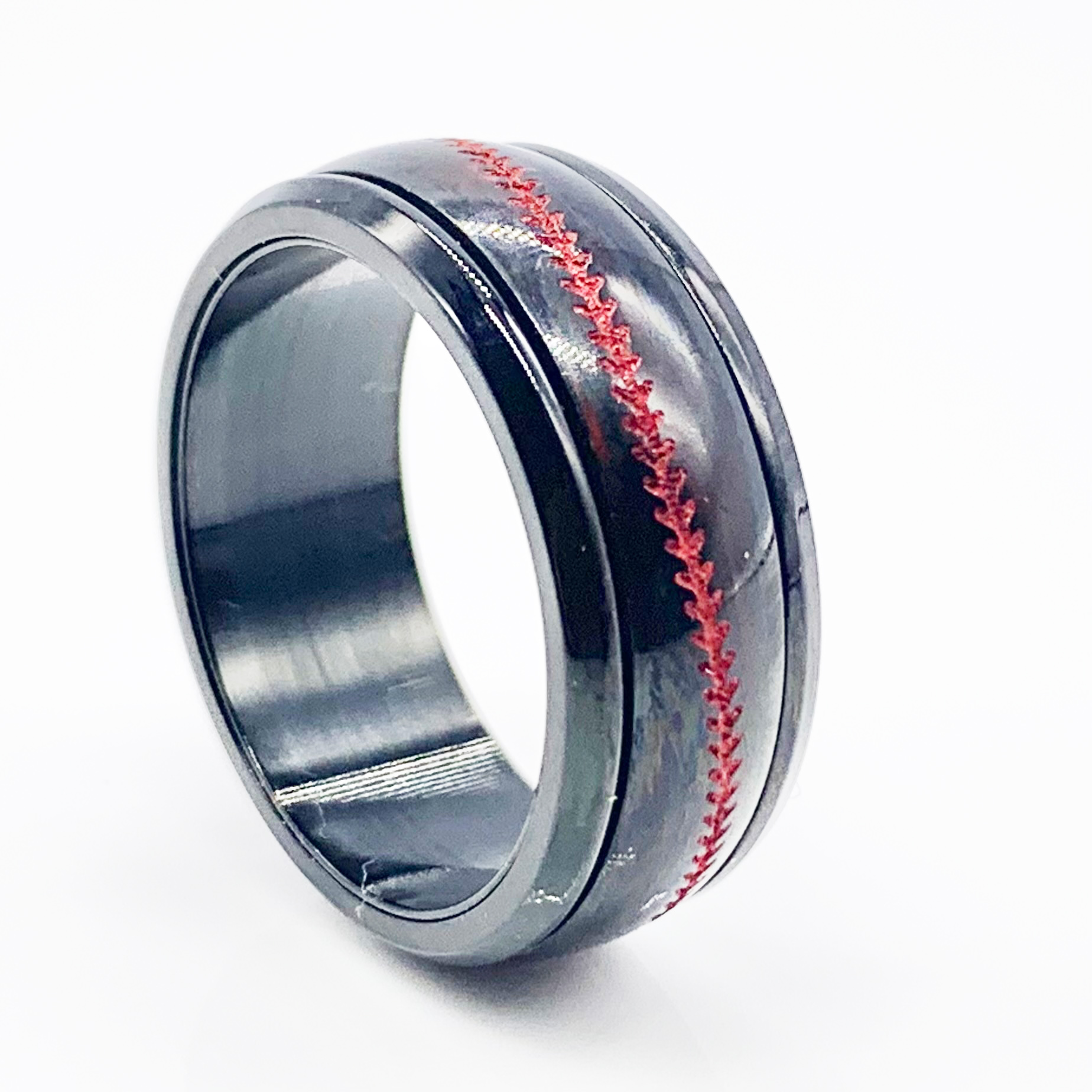 Baseball Spinner Fidget Ring 