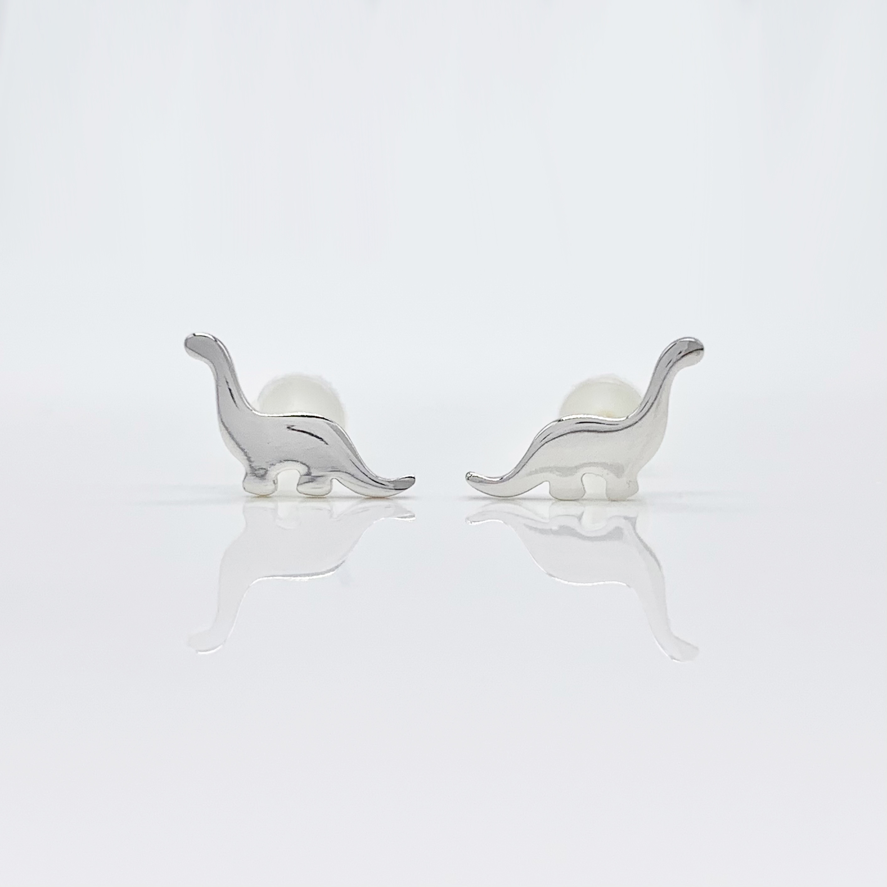 Dinosaur Earrings - Premium Real Silver S925
