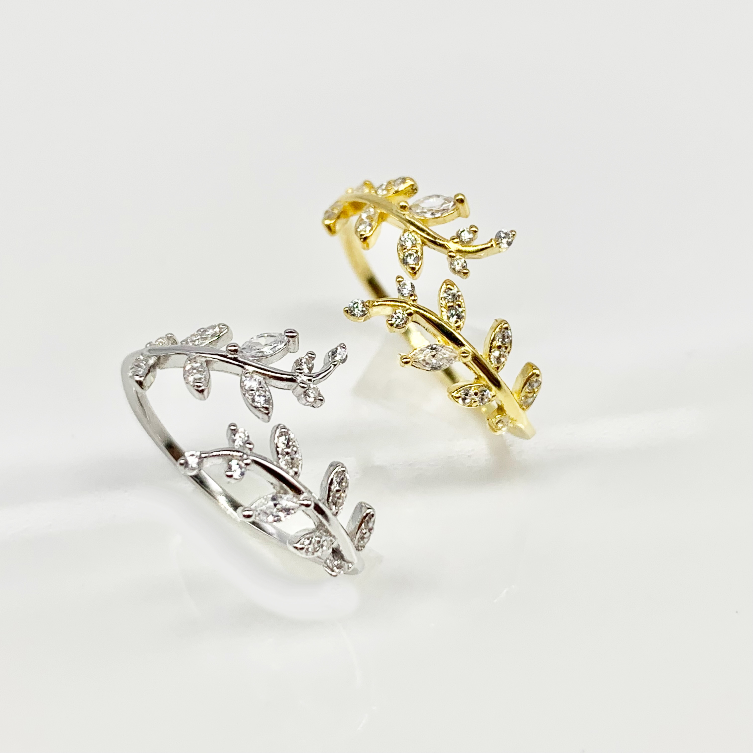 Leaves Adjustable Ring-Premium Real Silver S925 For nature lovers