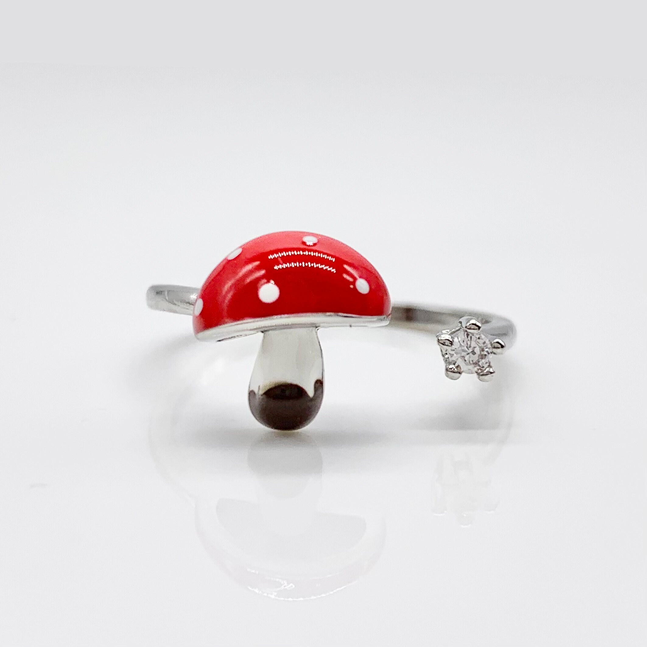 Adjustable Mushroom-Premium Real S925 Sterling Silver Ring
