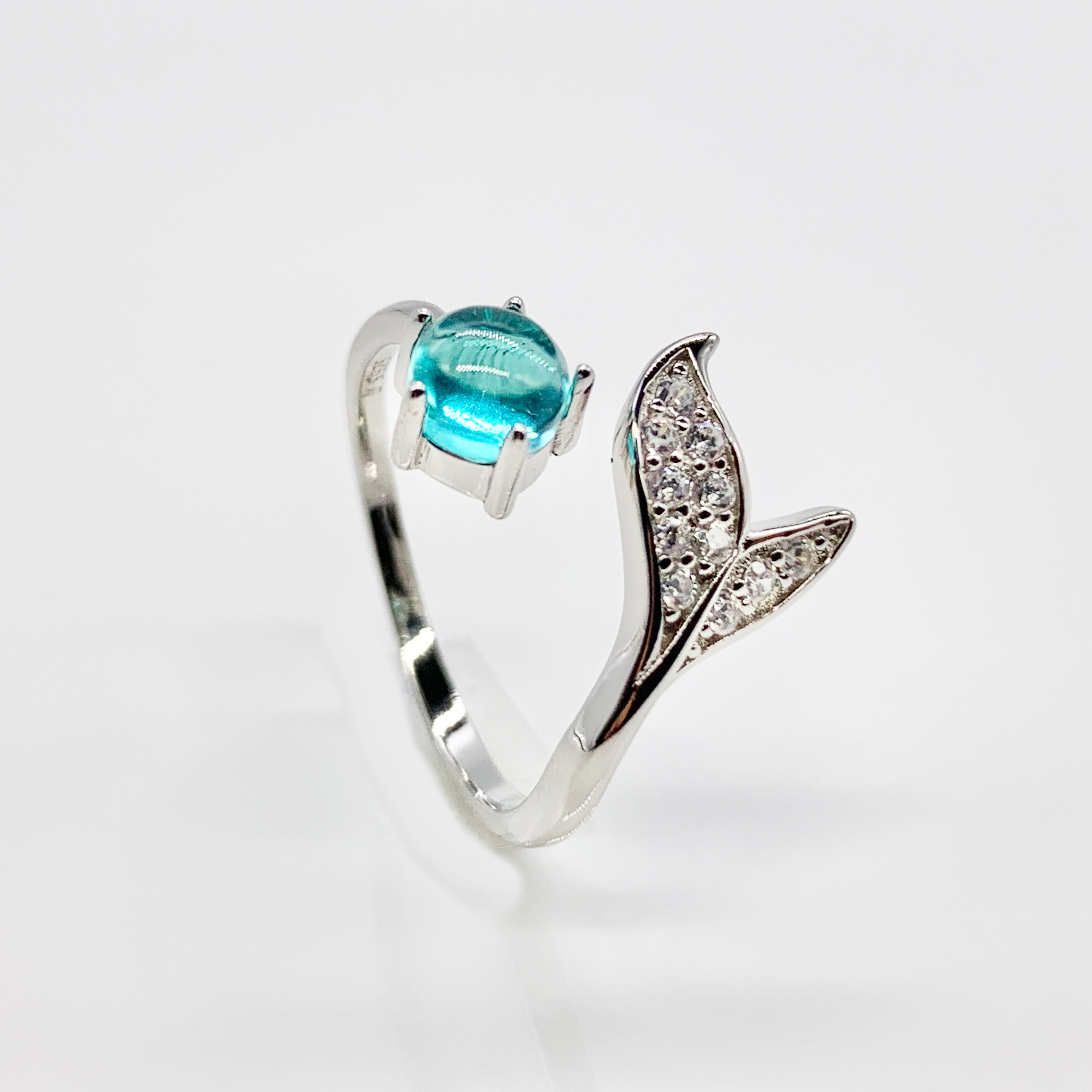 Mermaid Adjustable Ocean Ring- Premium Real S925 Sterling Silver
