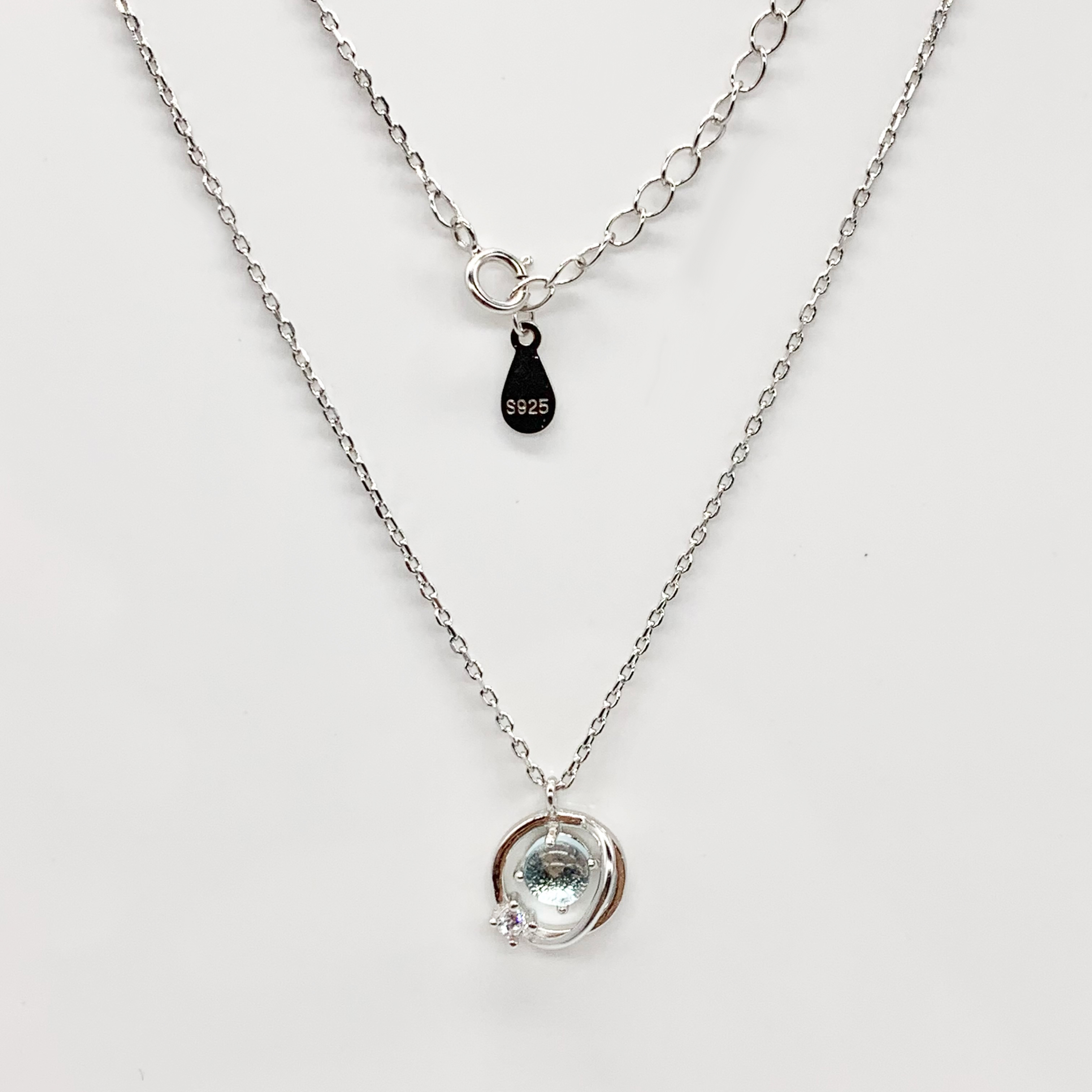 Saturn Planet Out of space Necklace-Premium Real Silver S925
