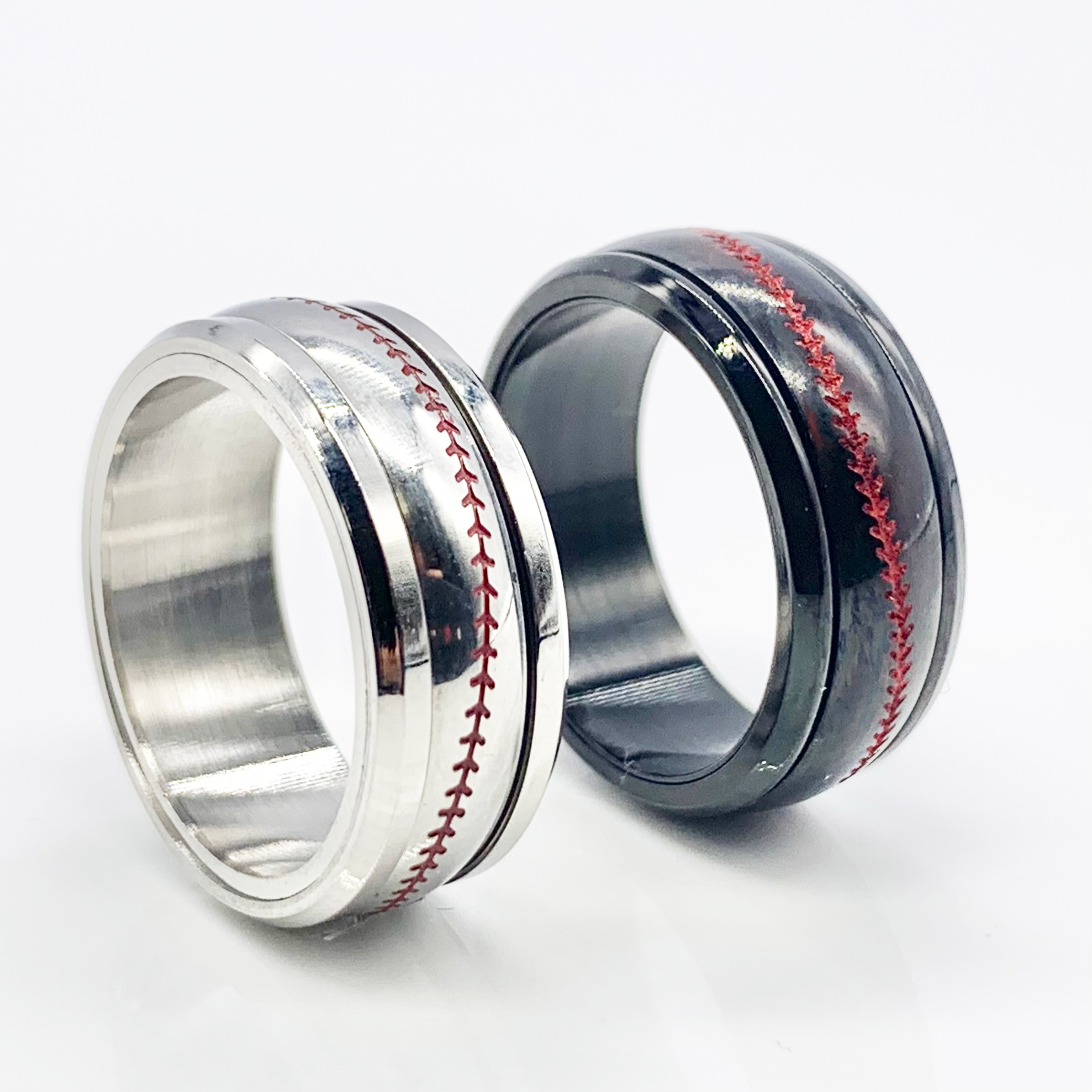 Baseball Spinner Fidget Ring