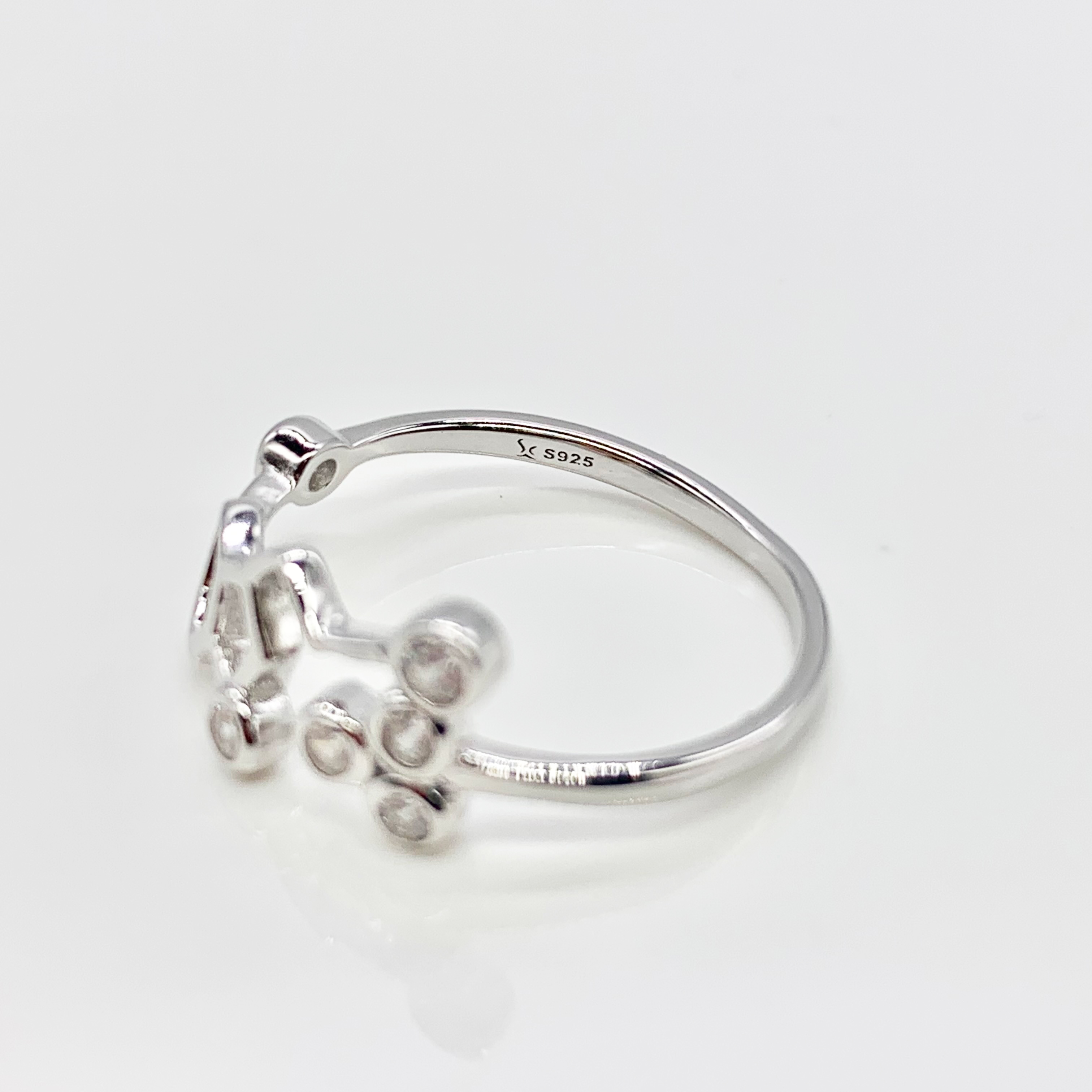 Serotonin Molecule-Happy hormone-Ring S925 Real Sterling Silver For Science lovers 