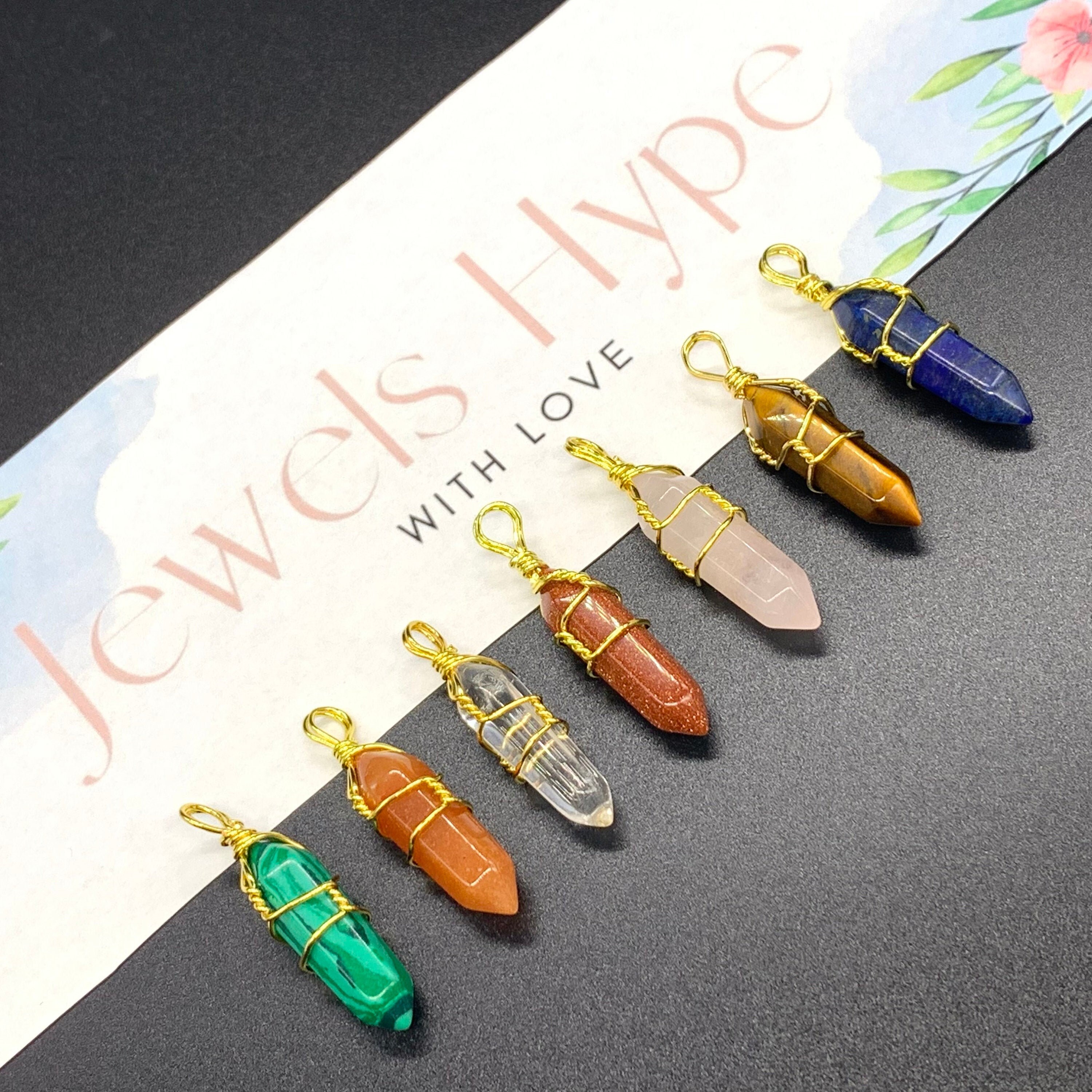 Natural Goldstone Crystal Stones Necklace