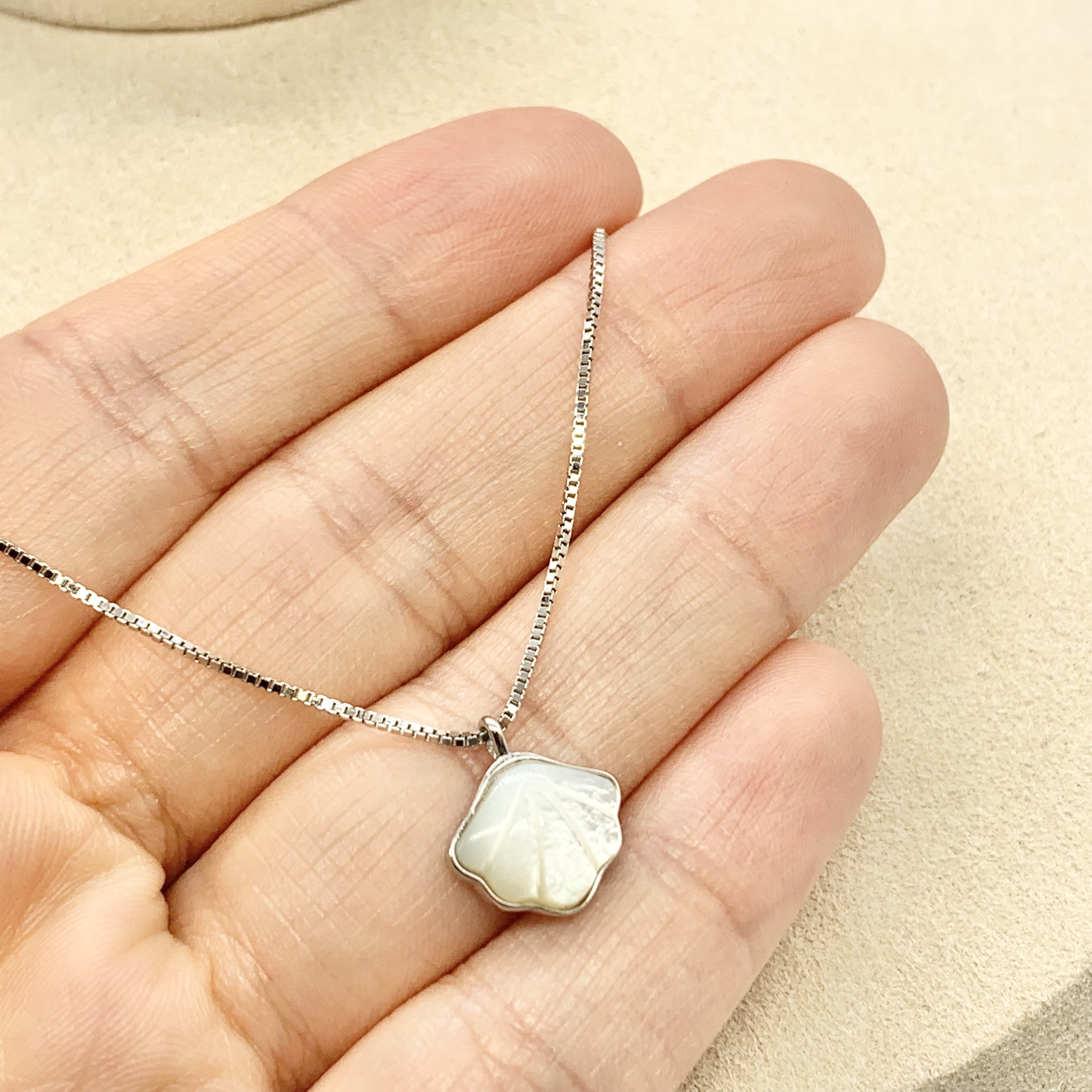 Sea Shell Necklace Silver/Rose Gold - Premium Real Silver S925