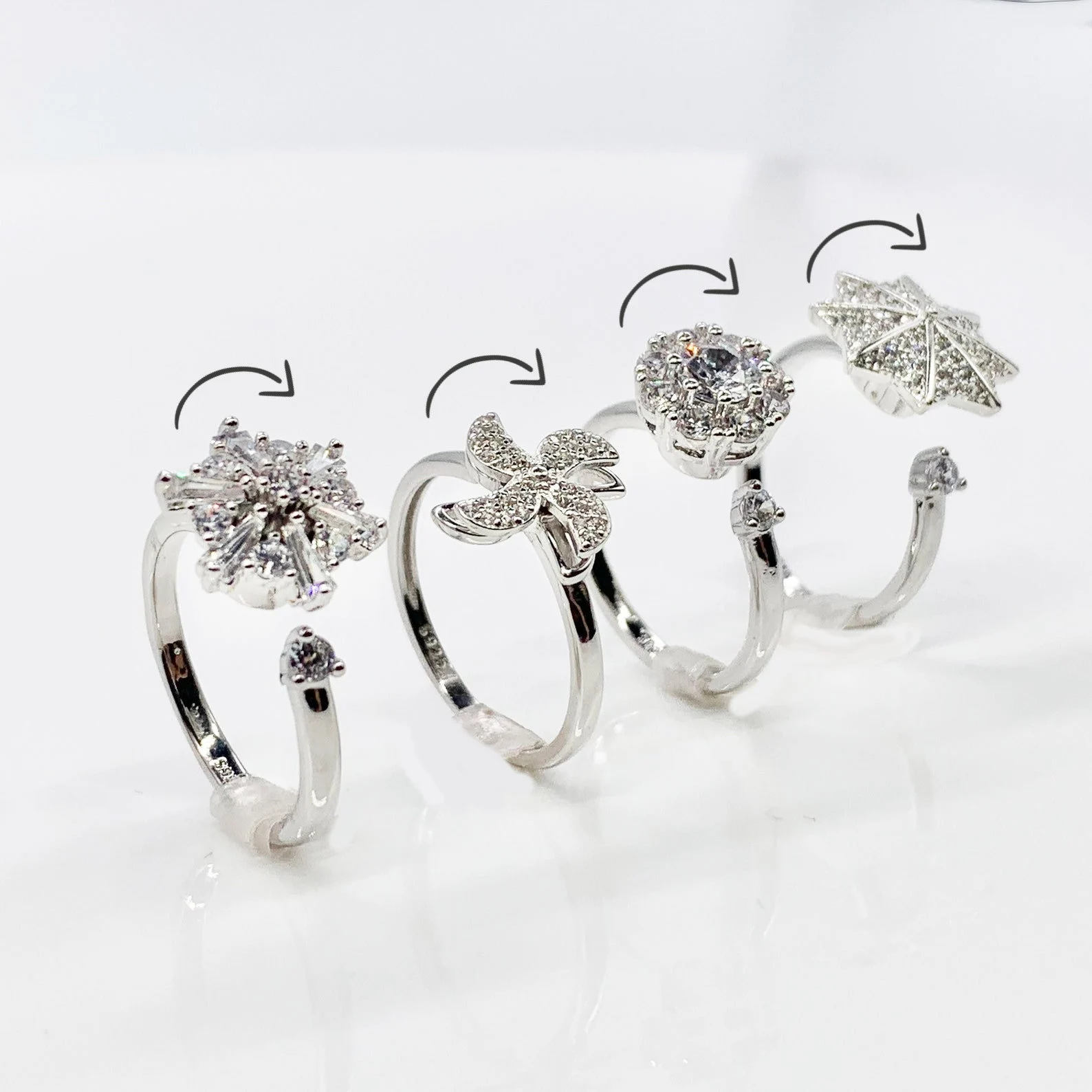 Dainty Spinner Rotating Fidget Ring