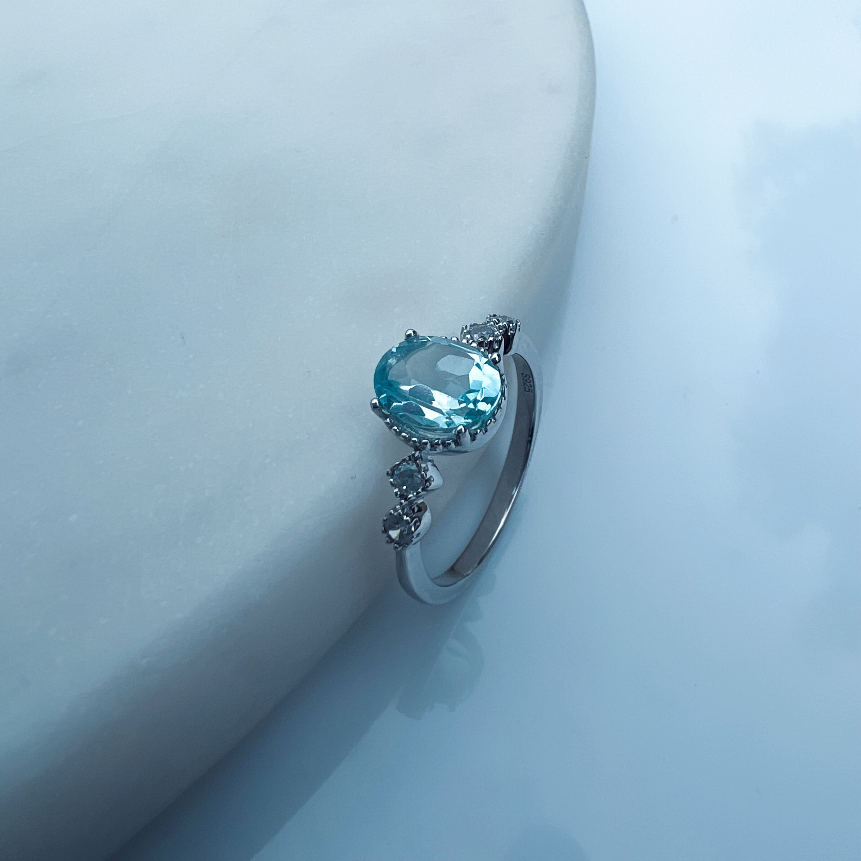 Topaz December birthstone Ring-Premium Real Silver S925