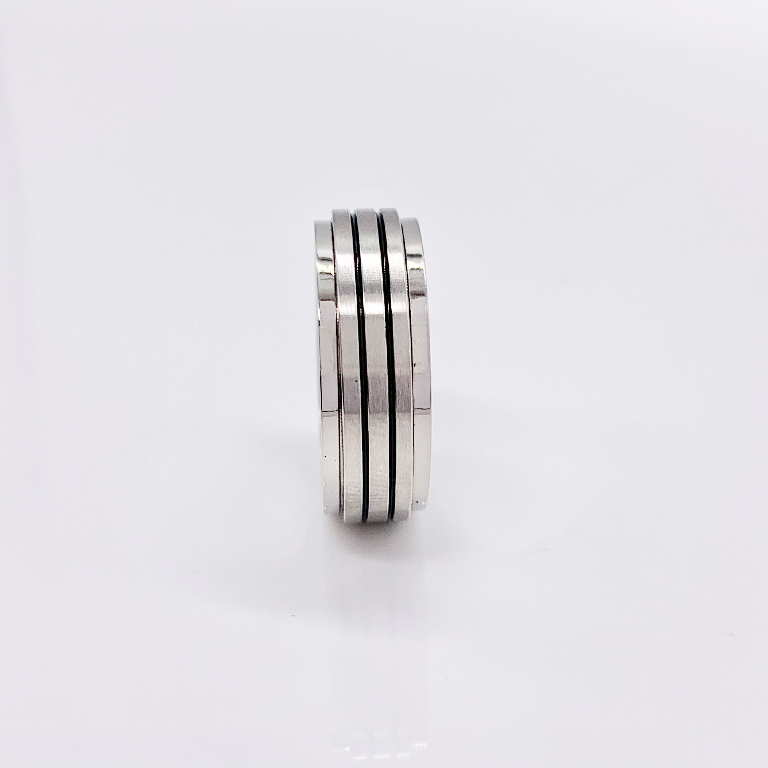Plain Silver Spinner Fidget Ring 