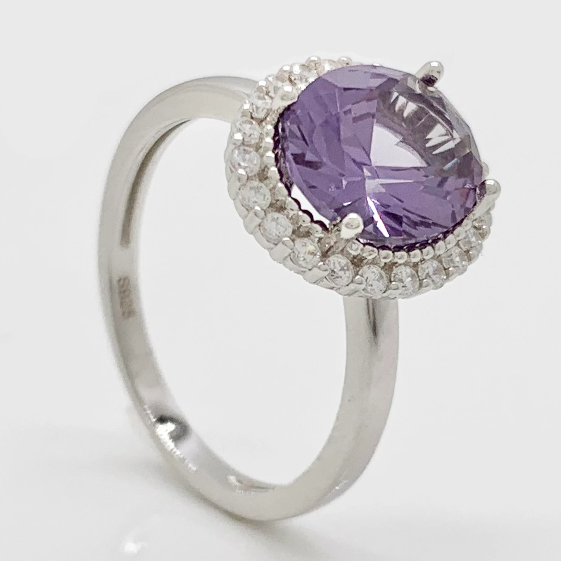 Unique Oval -June Birthstone -Alexandrite Ring, Real Silver S925