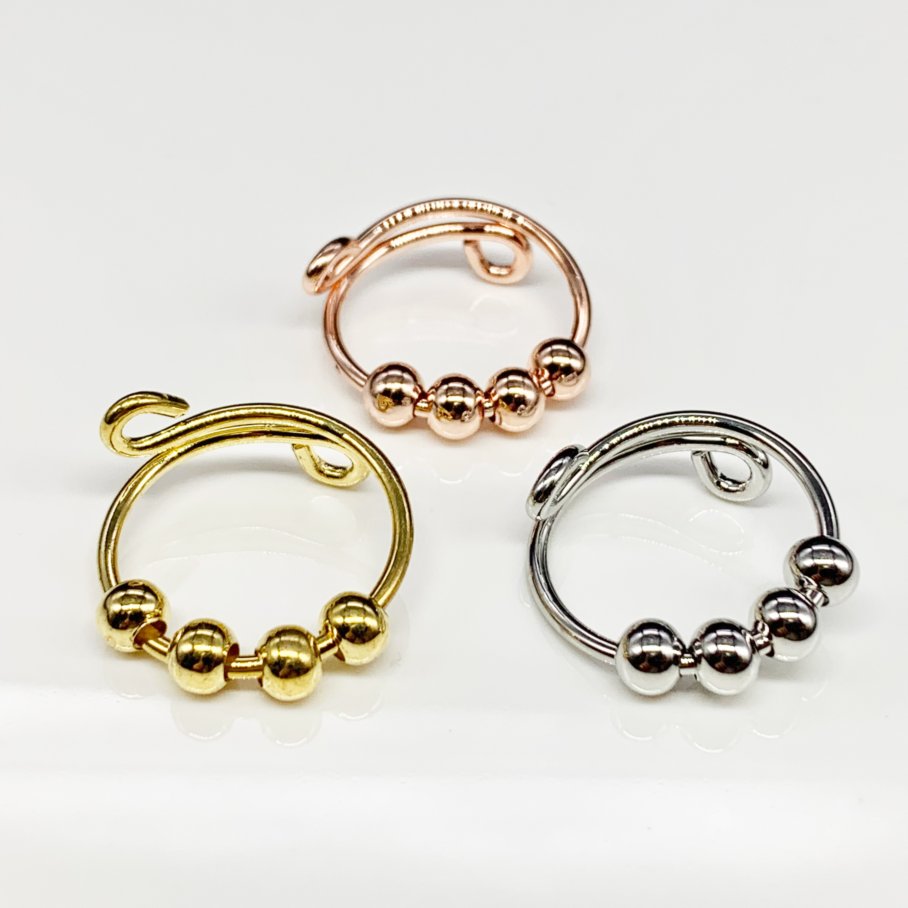 The Anti-Worry Spinner Rose Gold | Silver | Gold Fidget Ring 