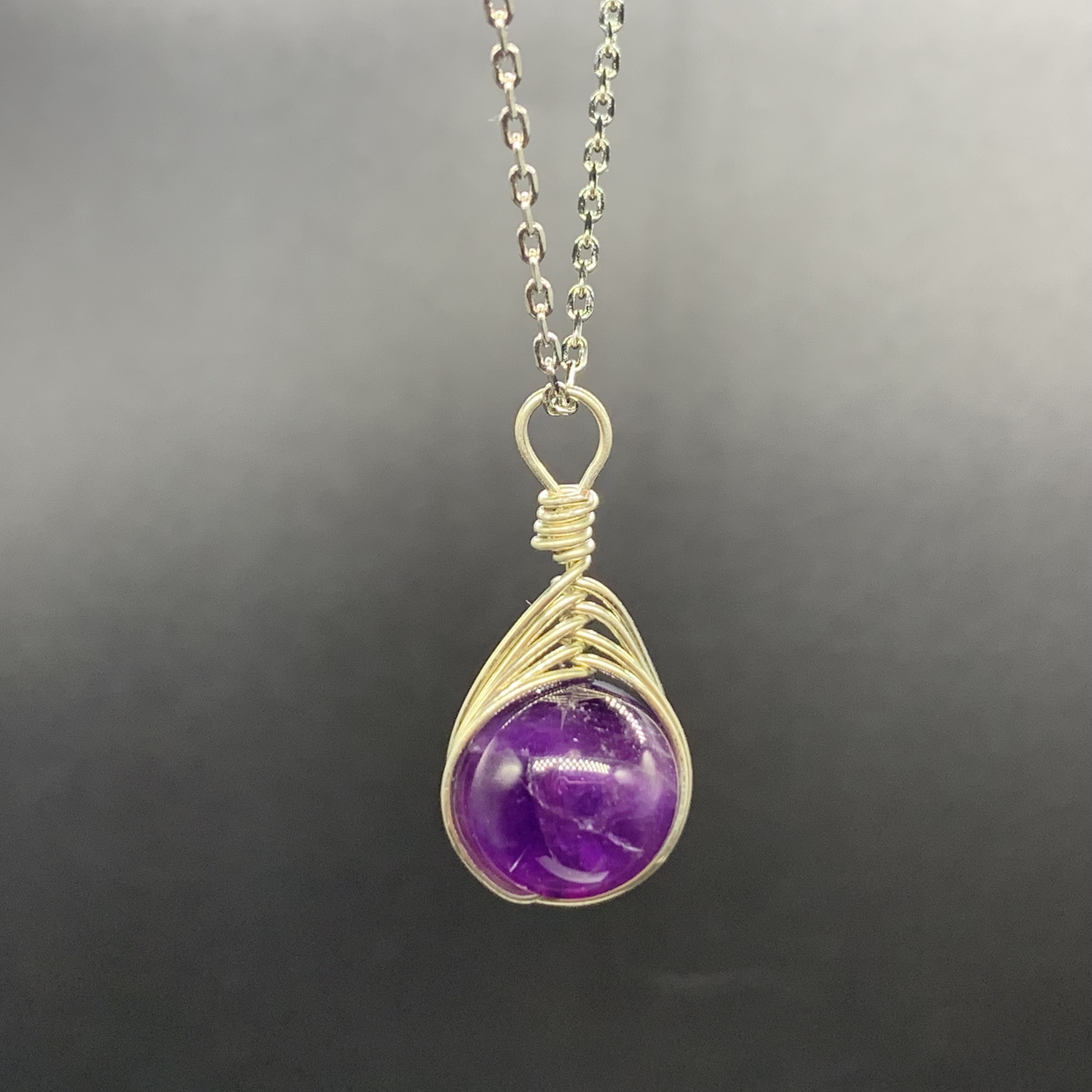 Natural Brown | Purple | Navy Crystal Gemstone Necklaces