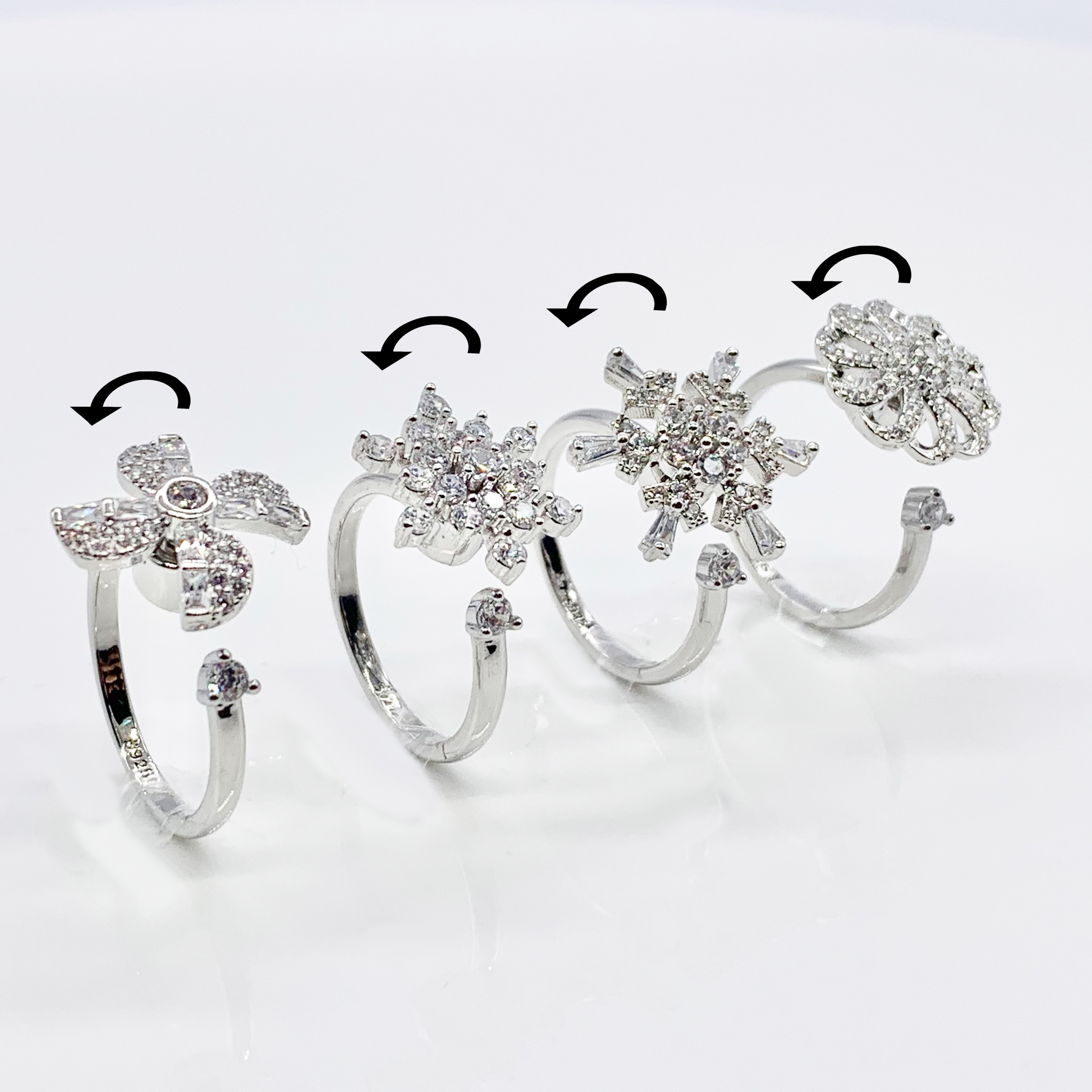 Flowers Spinner Fidget Ring