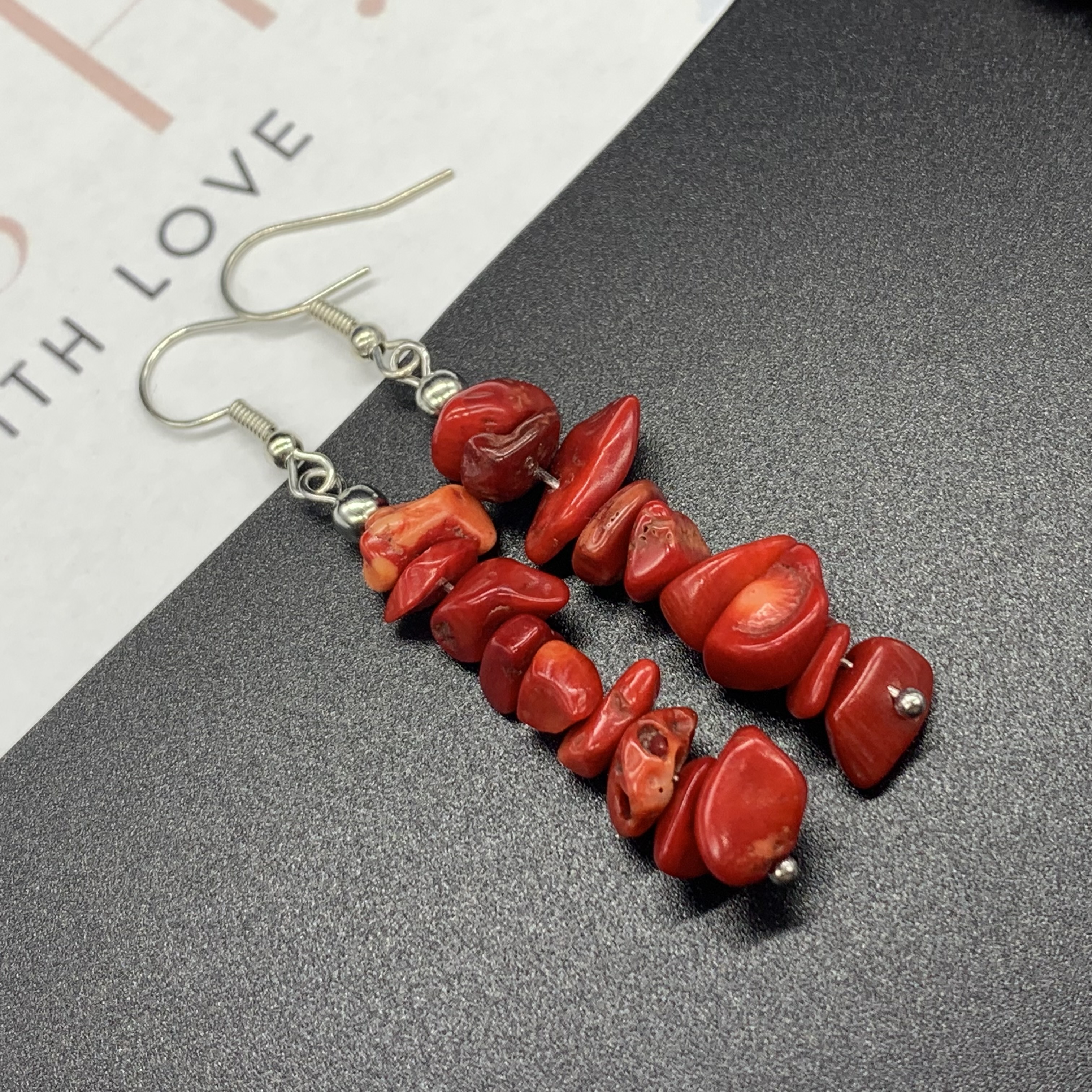 Green | Clear | Red | Brown | Blue | Rose | Purple Natural Crystal Gemstone Earrings