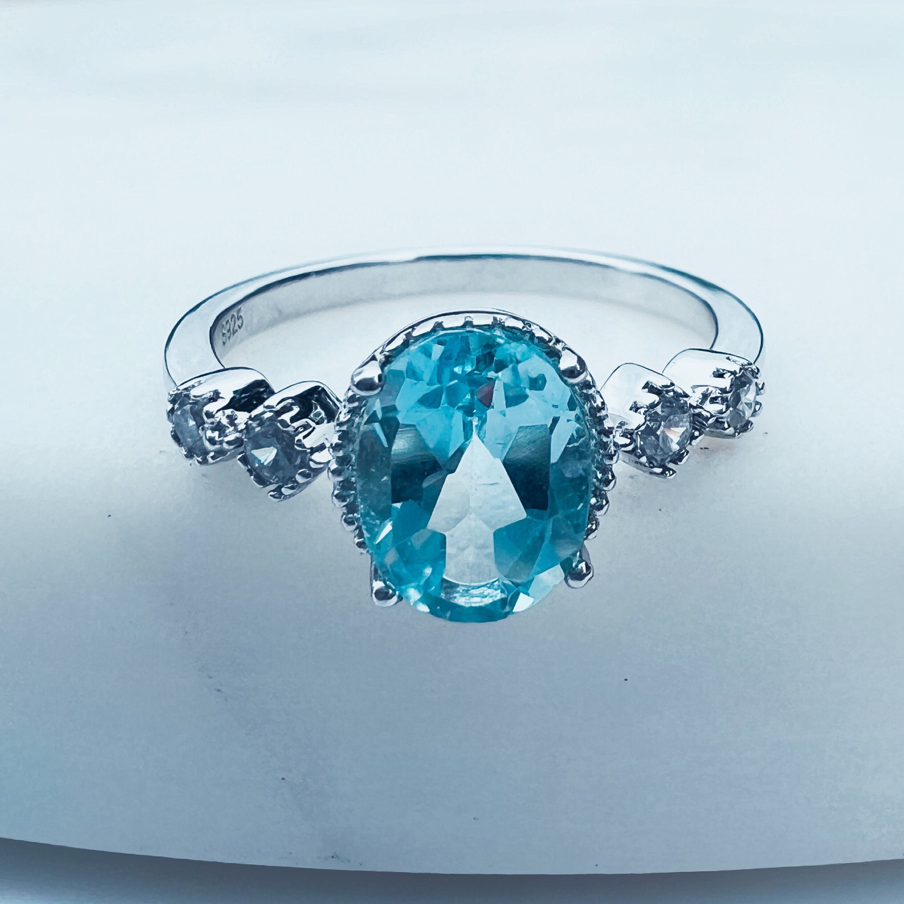 Topaz December birthstone Ring-Premium Real Silver S925