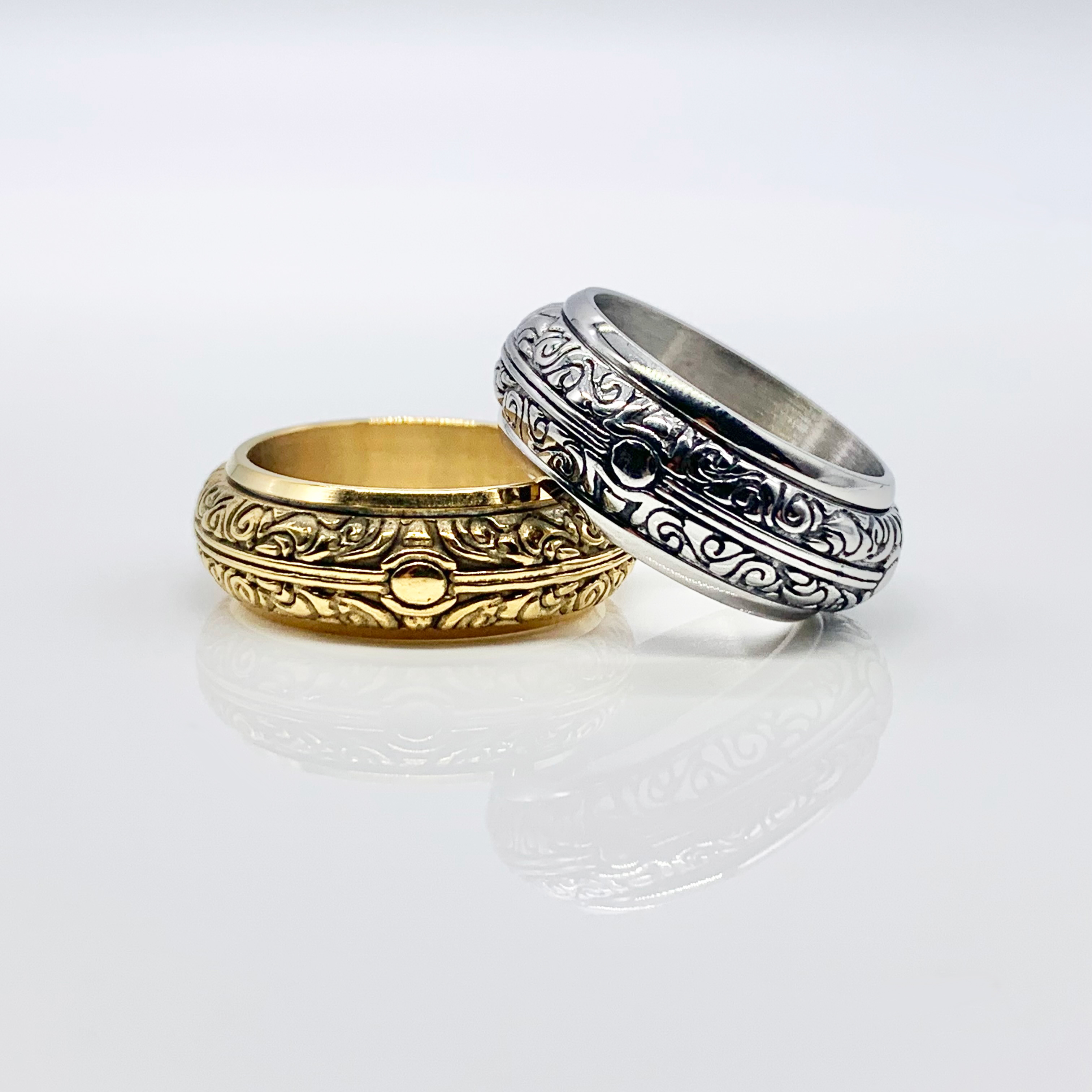 Vintage Fidget Spinner Ring Gold/Silver