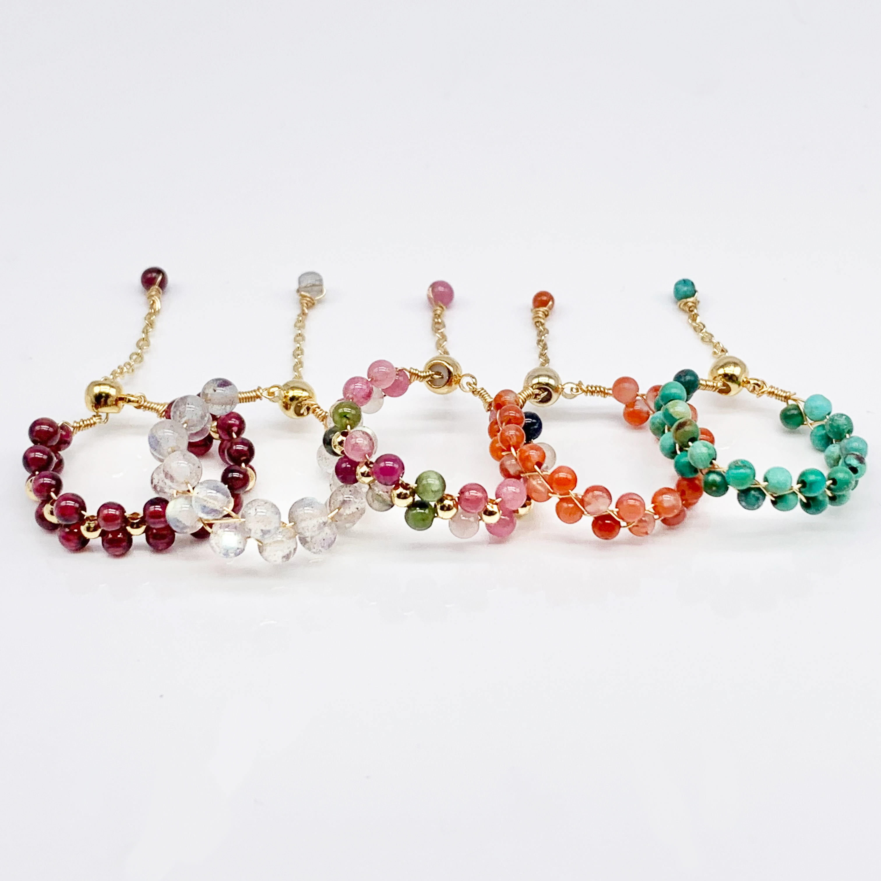 Adjustable Dainty Fidget Marron/Green/Colorful/Orange/Silver Ring 