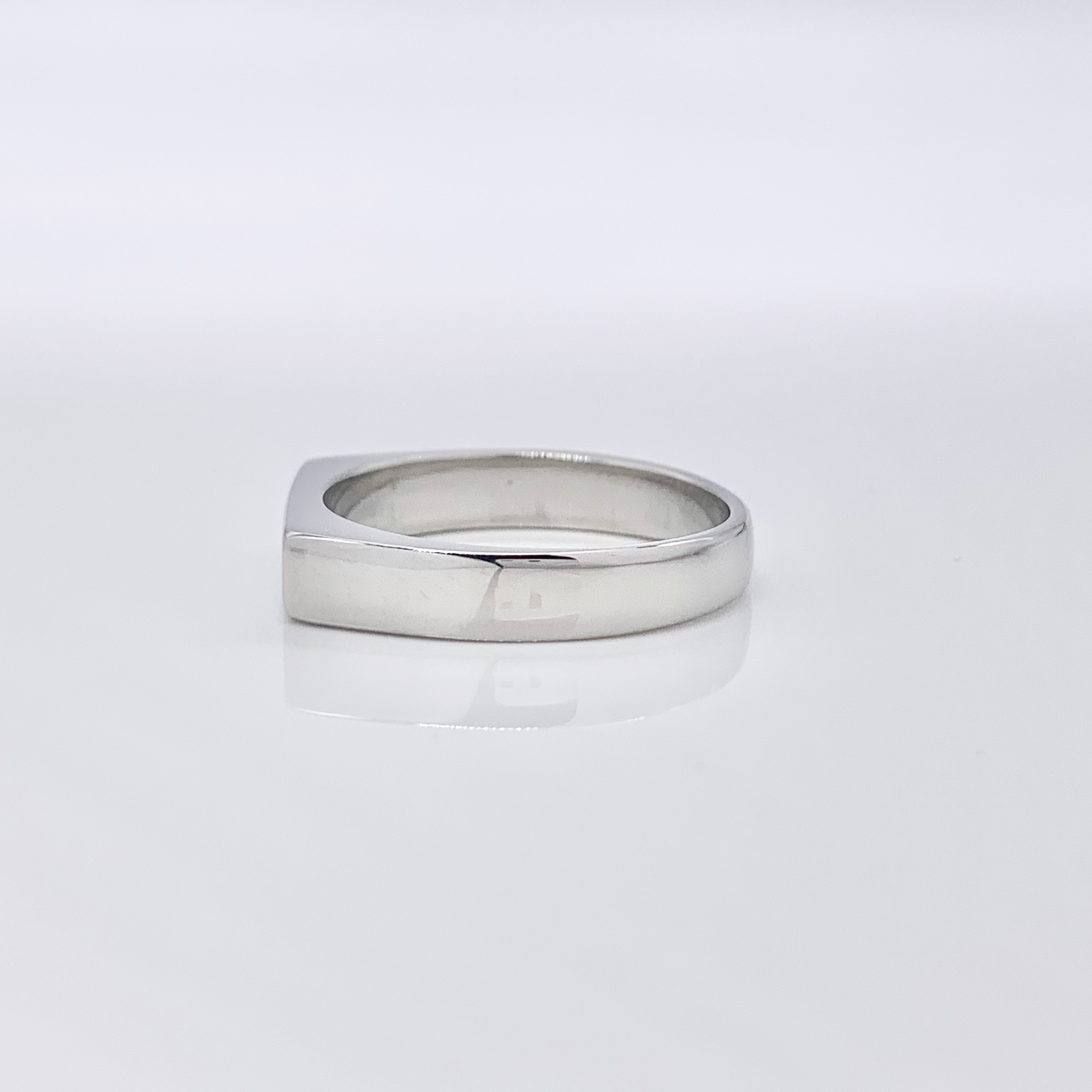 Rectangle Stainless Steel Gold/Silver Signet Pinky Ring