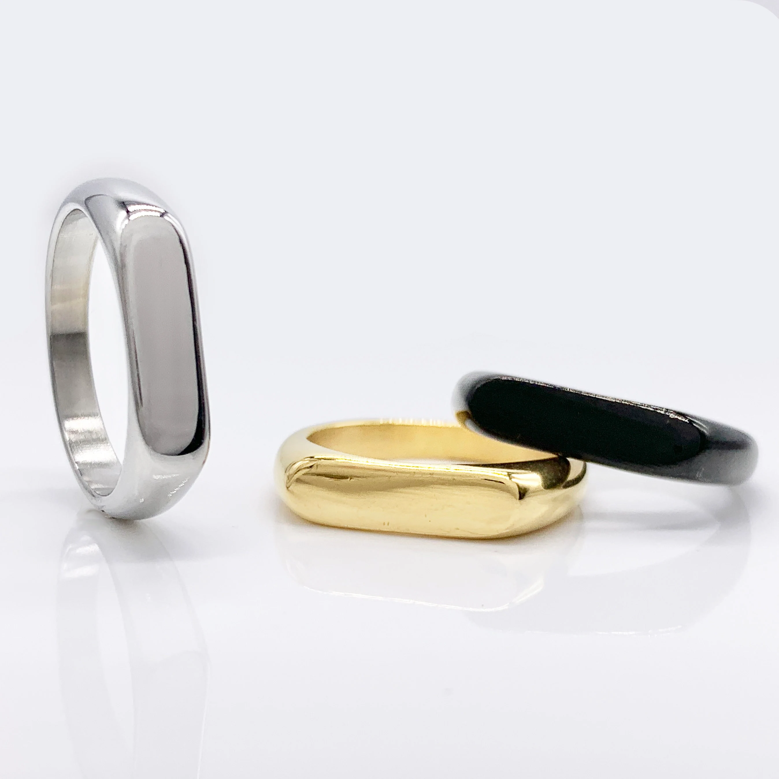 Unique Rectangle Signet Ring