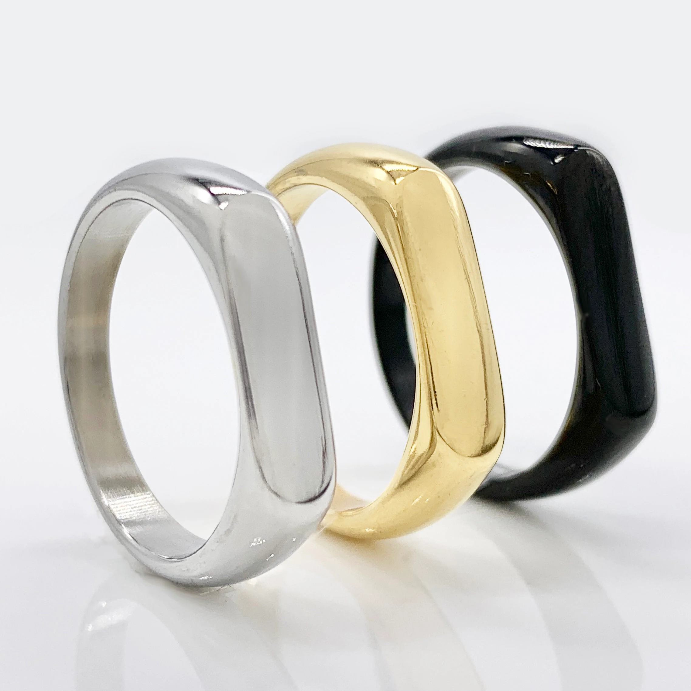 Unique Rectangle Signet Ring