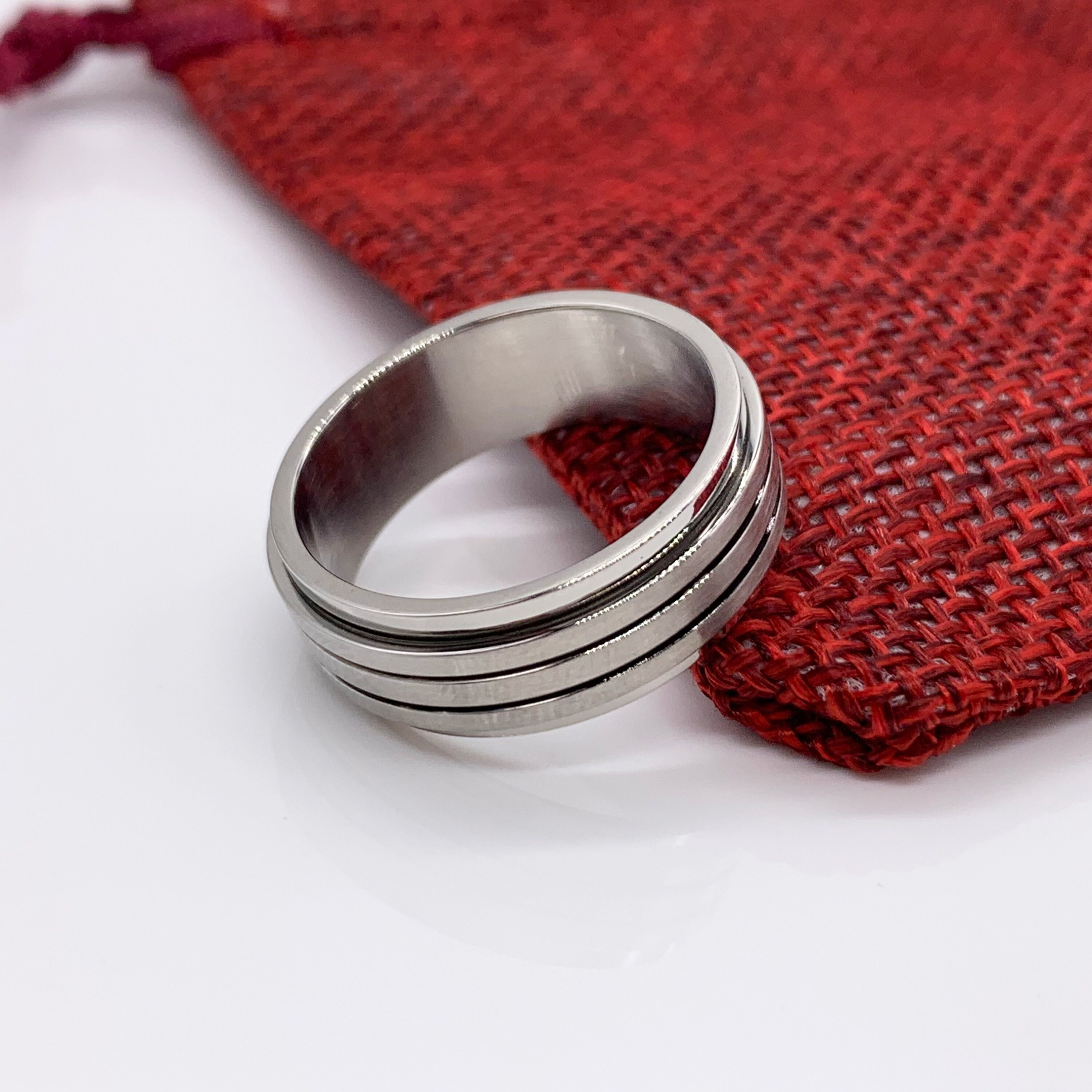 Plain Silver Spinner Fidget Ring