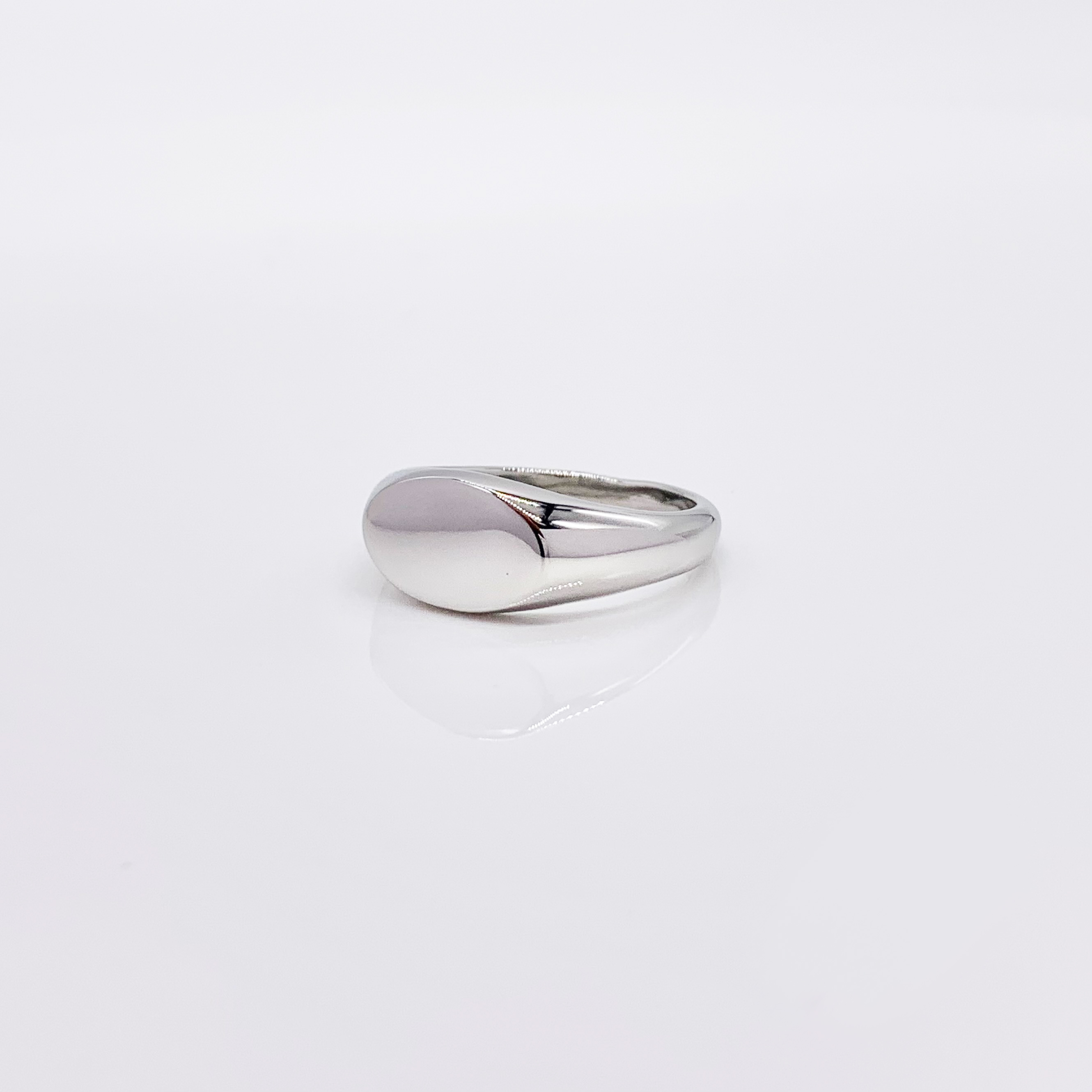 Oval classic Stainless Steel signet Gold/Silver Pinky Ring
