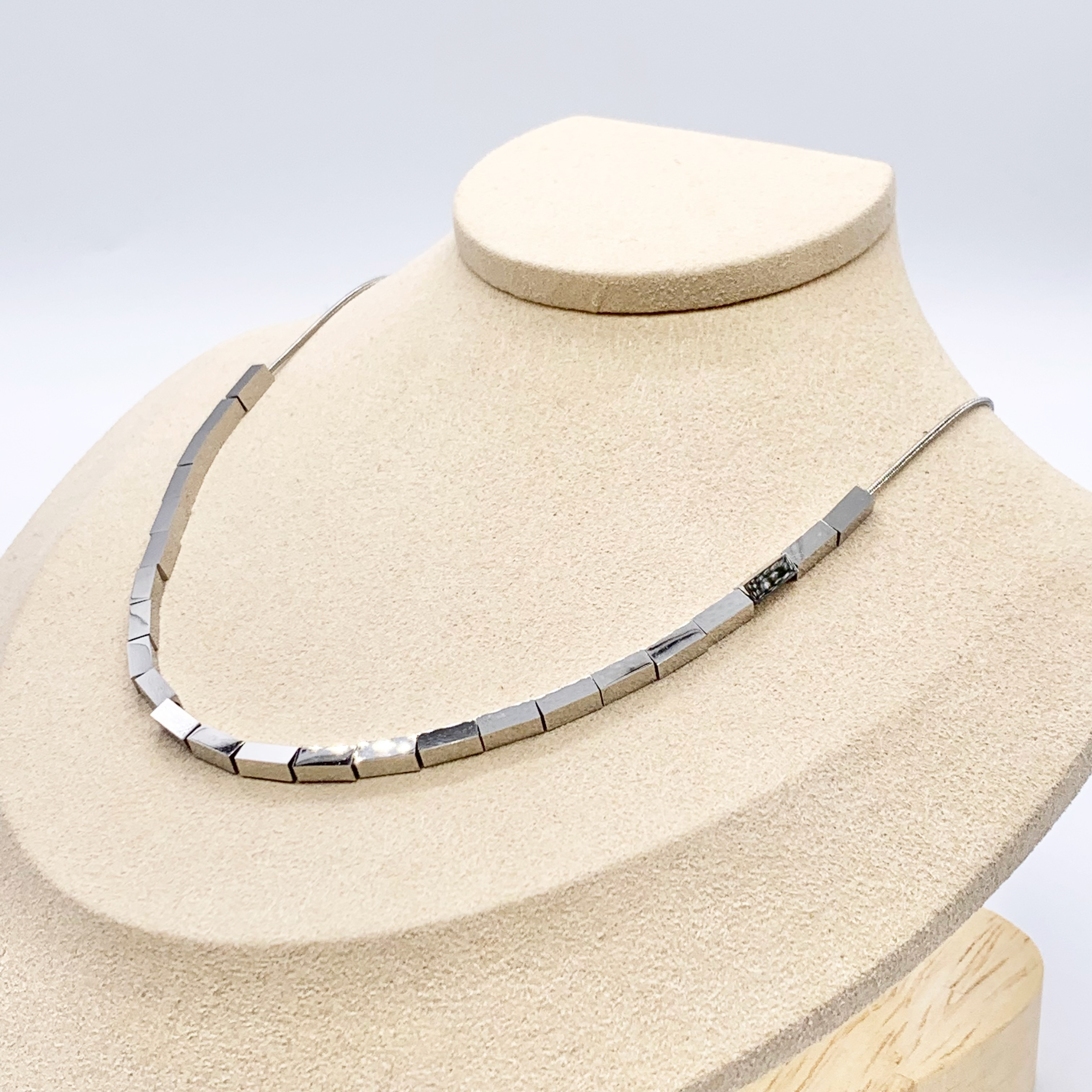 Unique Rectangle Beaded Necklace-High Quality Stainless Steel 