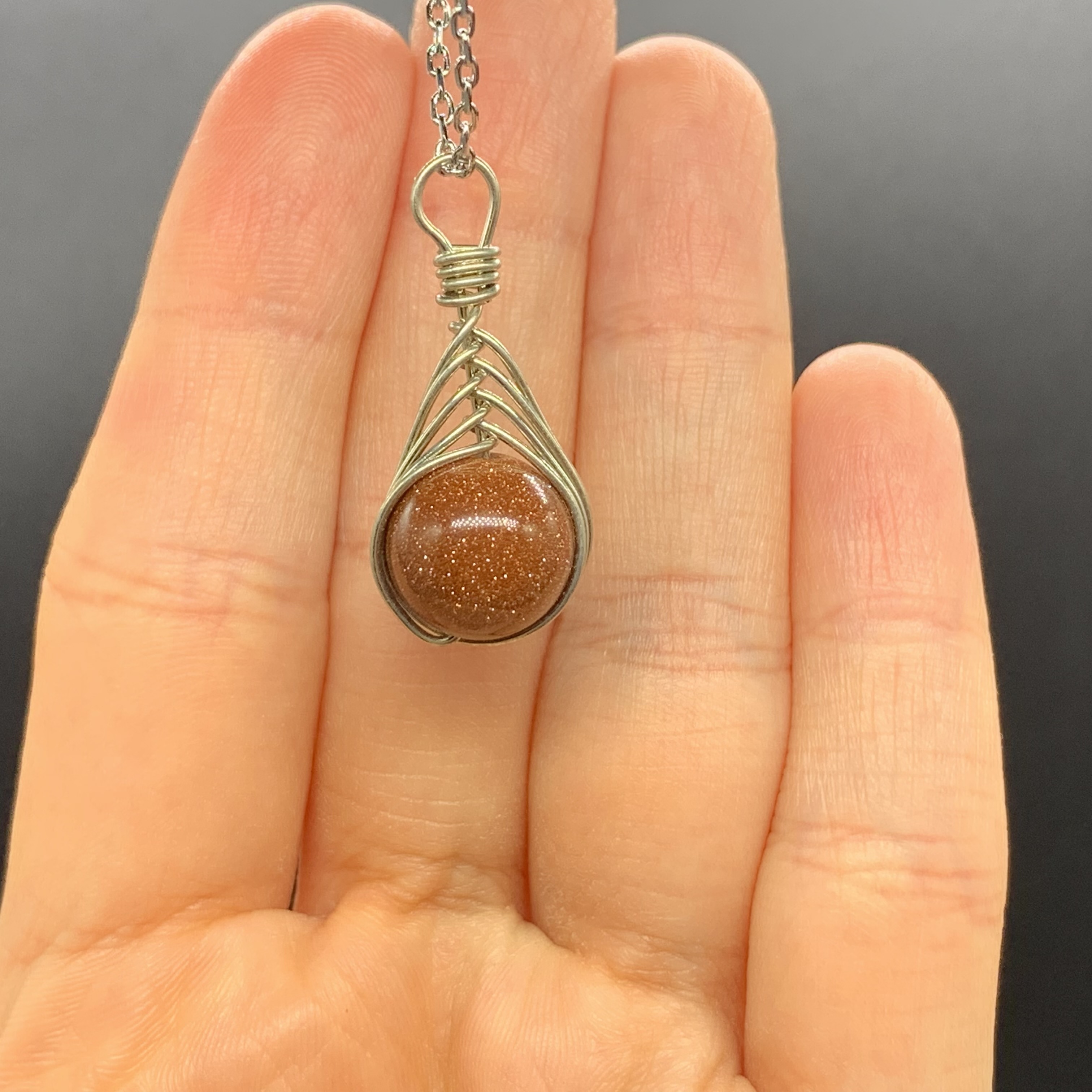 Natural Brown | Purple | Navy Crystal Gemstone Necklaces