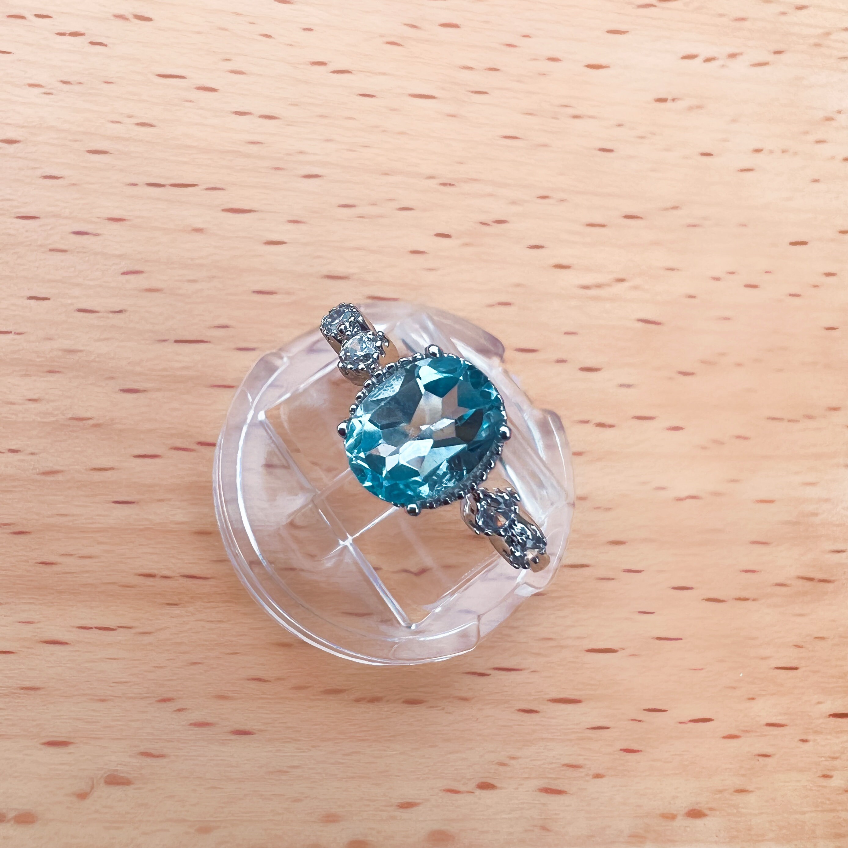 Topaz December birthstone Ring-Premium Real Silver S925