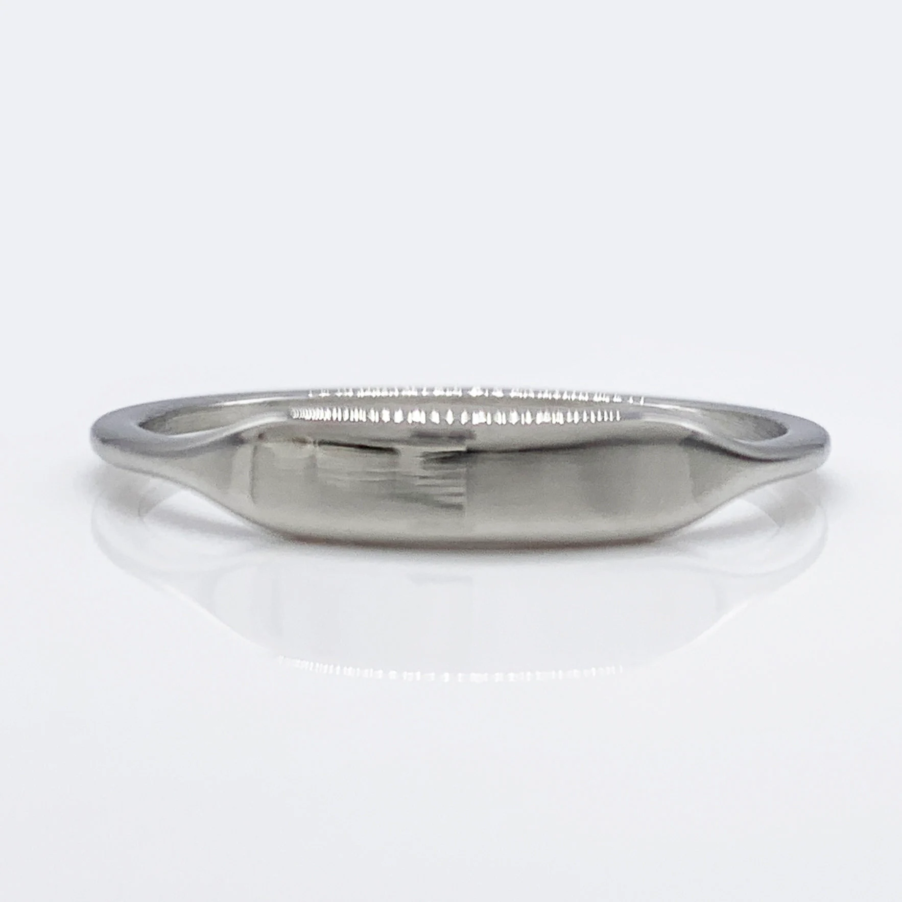 Geometric polished mirror finish minimalist Silver/Gold Signet Ring