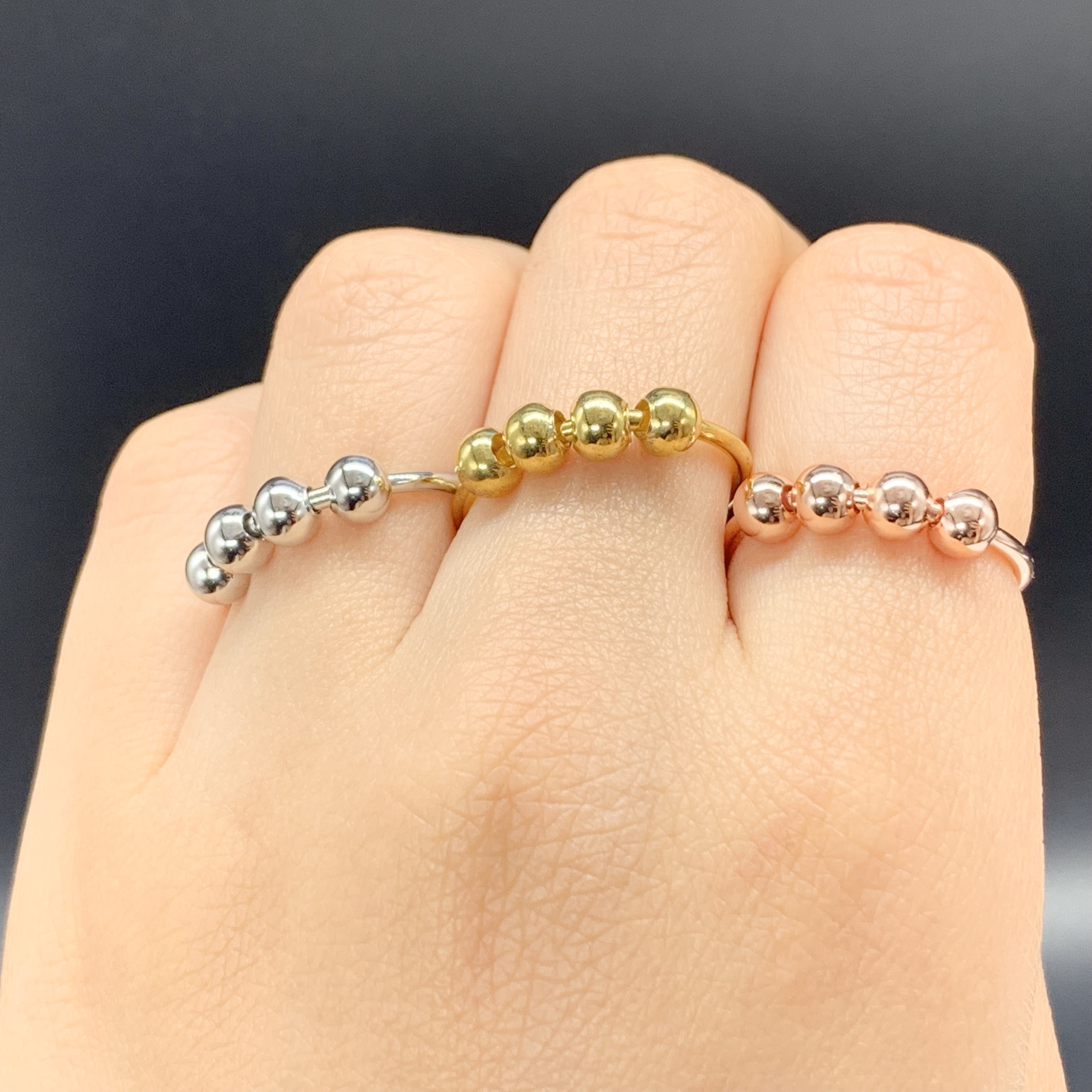 The Anti-Worry Spinner Rose Gold | Silver | Gold Fidget Ring